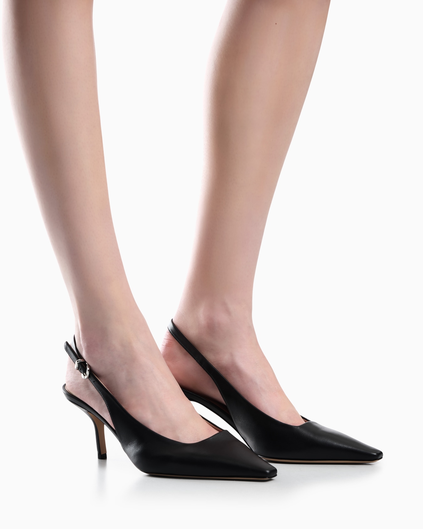 Escarpins en cuir nappa avec semelle en cuir et caoutchouc Diapositive 5