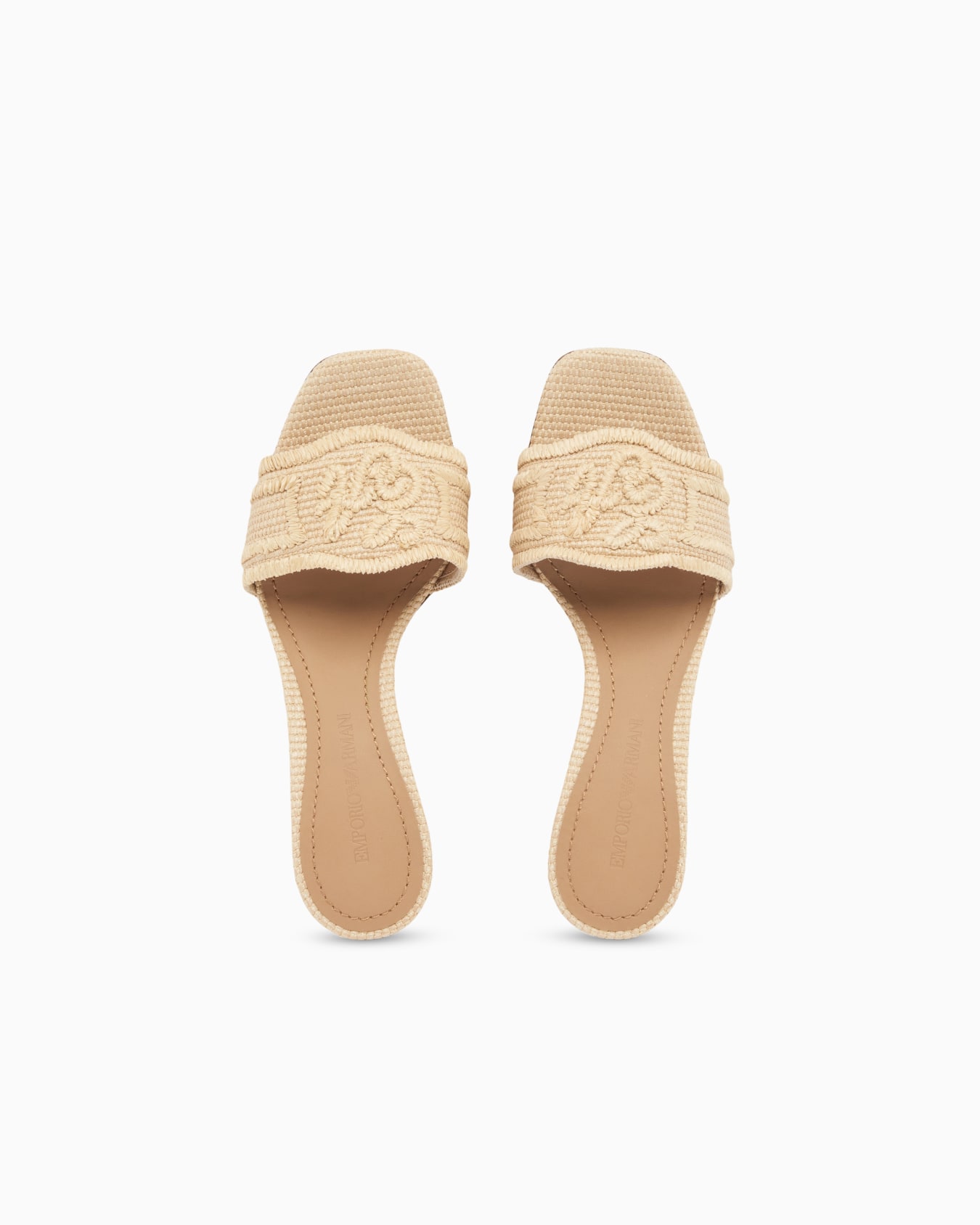 Woven raffia heeled sandals Slide 2