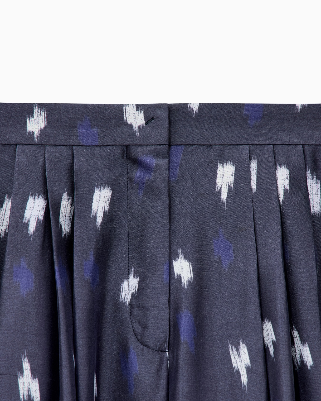 Hose aus Shantung-Seide mit weitem Bein und Carpet-Print Folie 4
