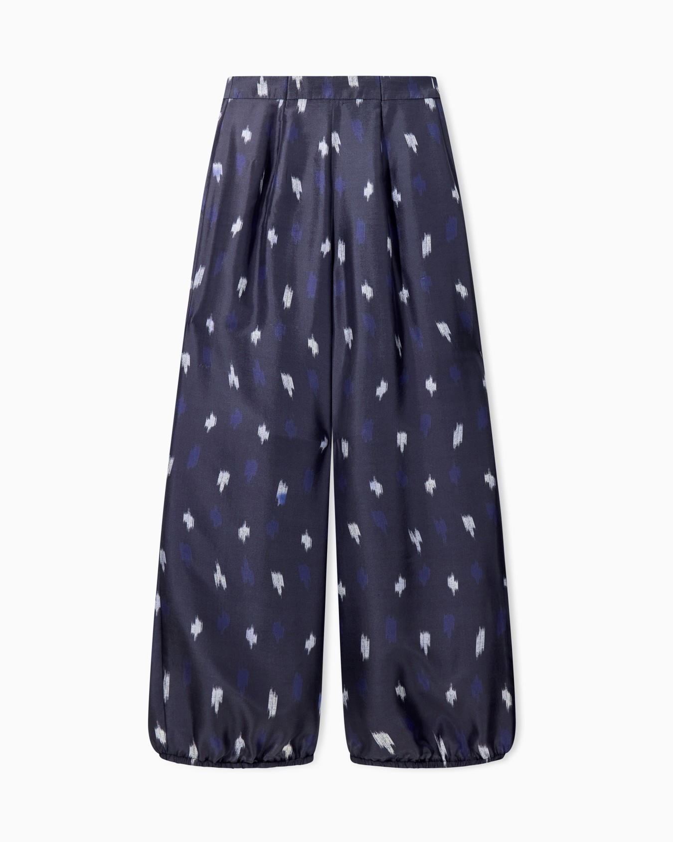 Hose aus Shantung-Seide mit weitem Bein und Carpet-Print Folie 2