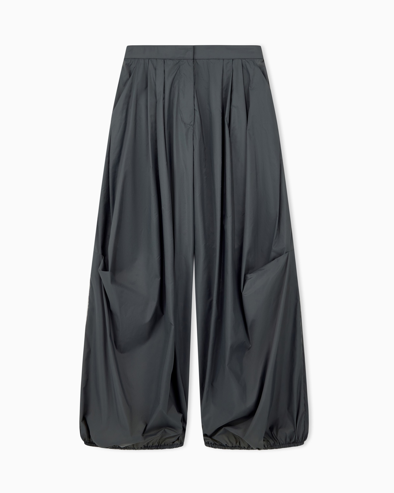 Lightweight nylon wide-leg trousers Slide 0