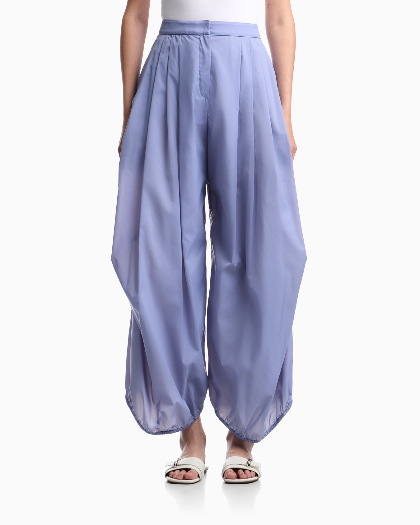 Lightweight nylon wide-leg trousers Slide 3