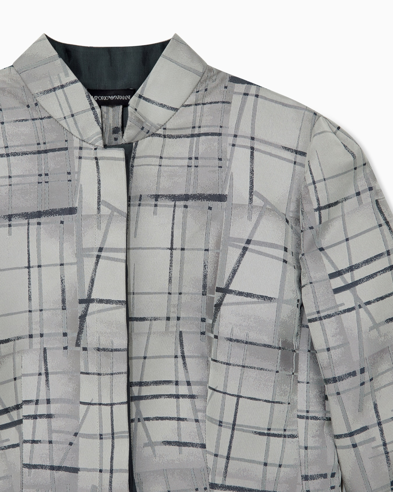 Shirt in irregular check jacquard fabric Slide 2