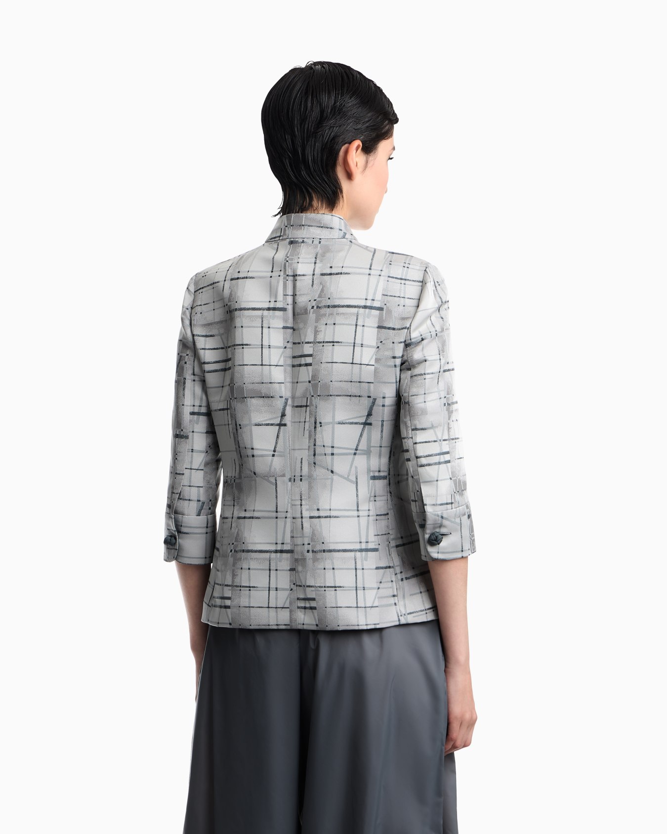 Shirt in irregular check jacquard fabric Slide 5