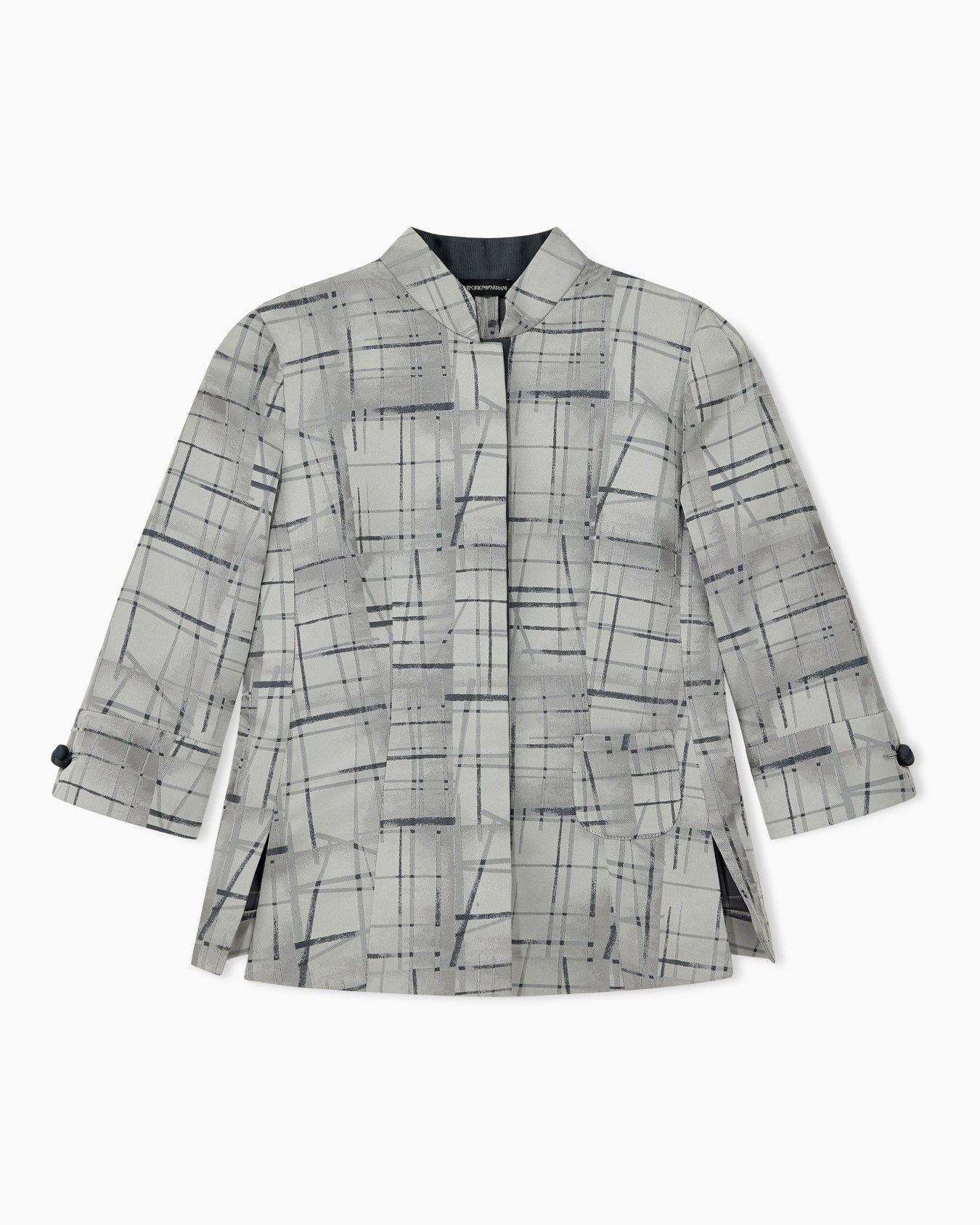 Shirt in irregular check jacquard fabric Slide 0