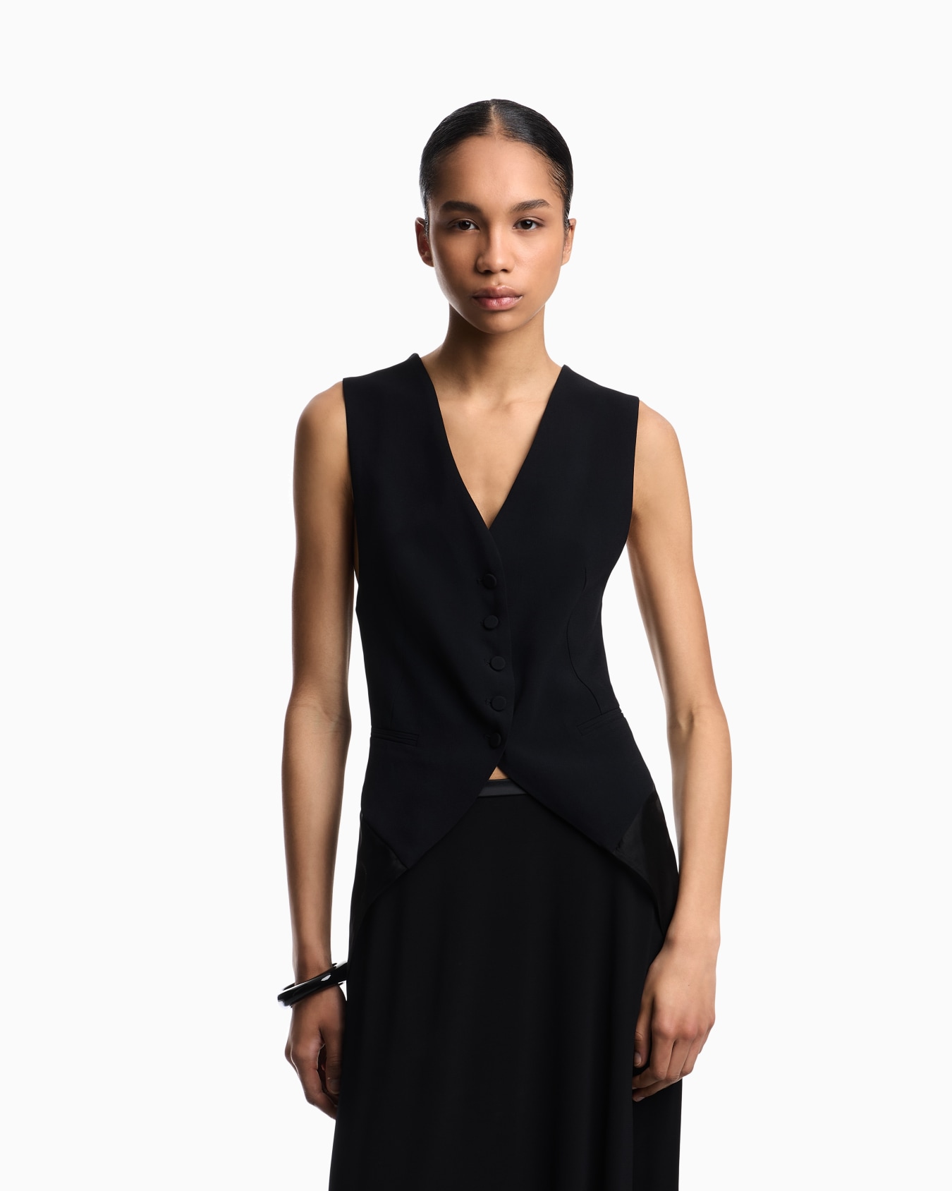 Envers satin and organza waistcoat Slide 2