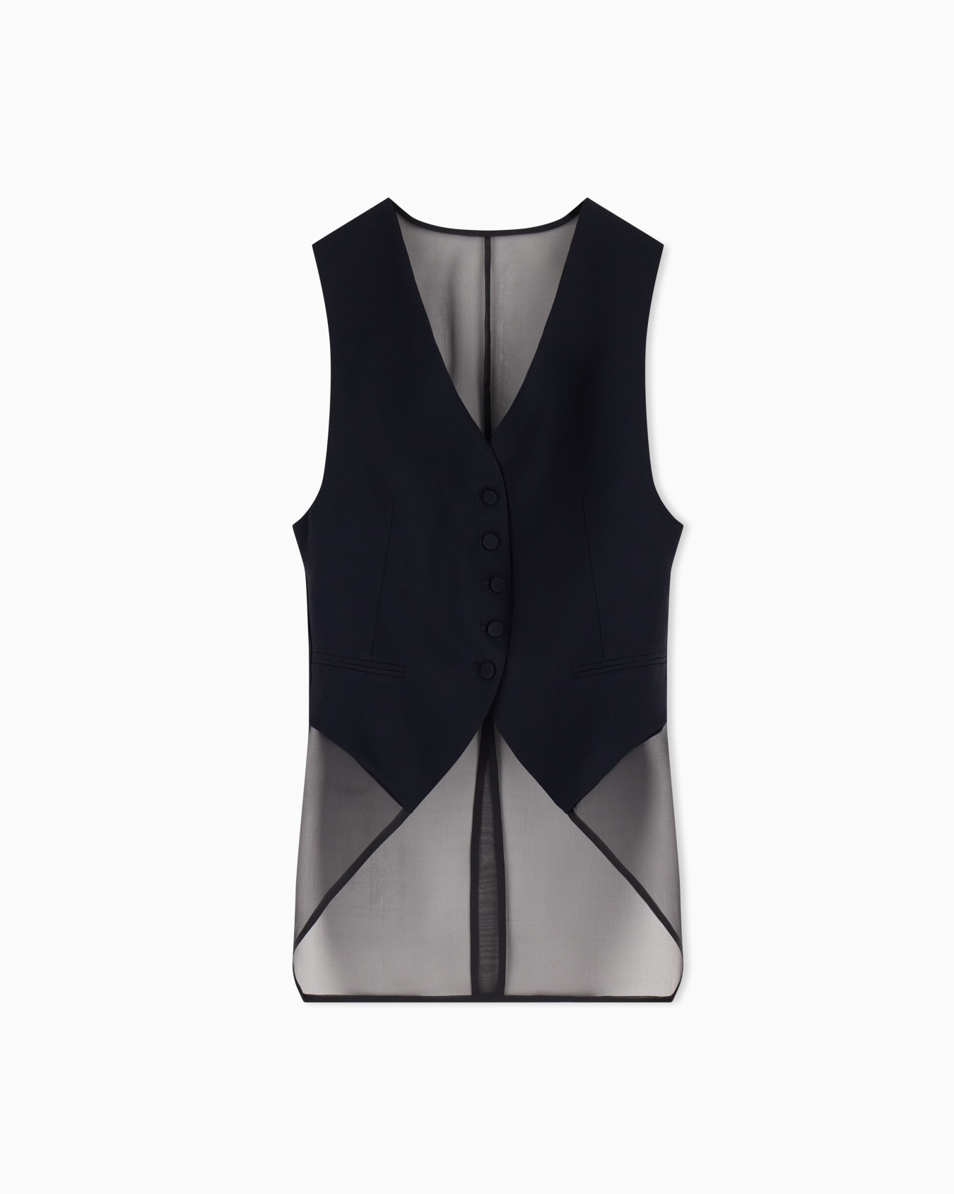 Envers satin and organza waistcoat Slide 0