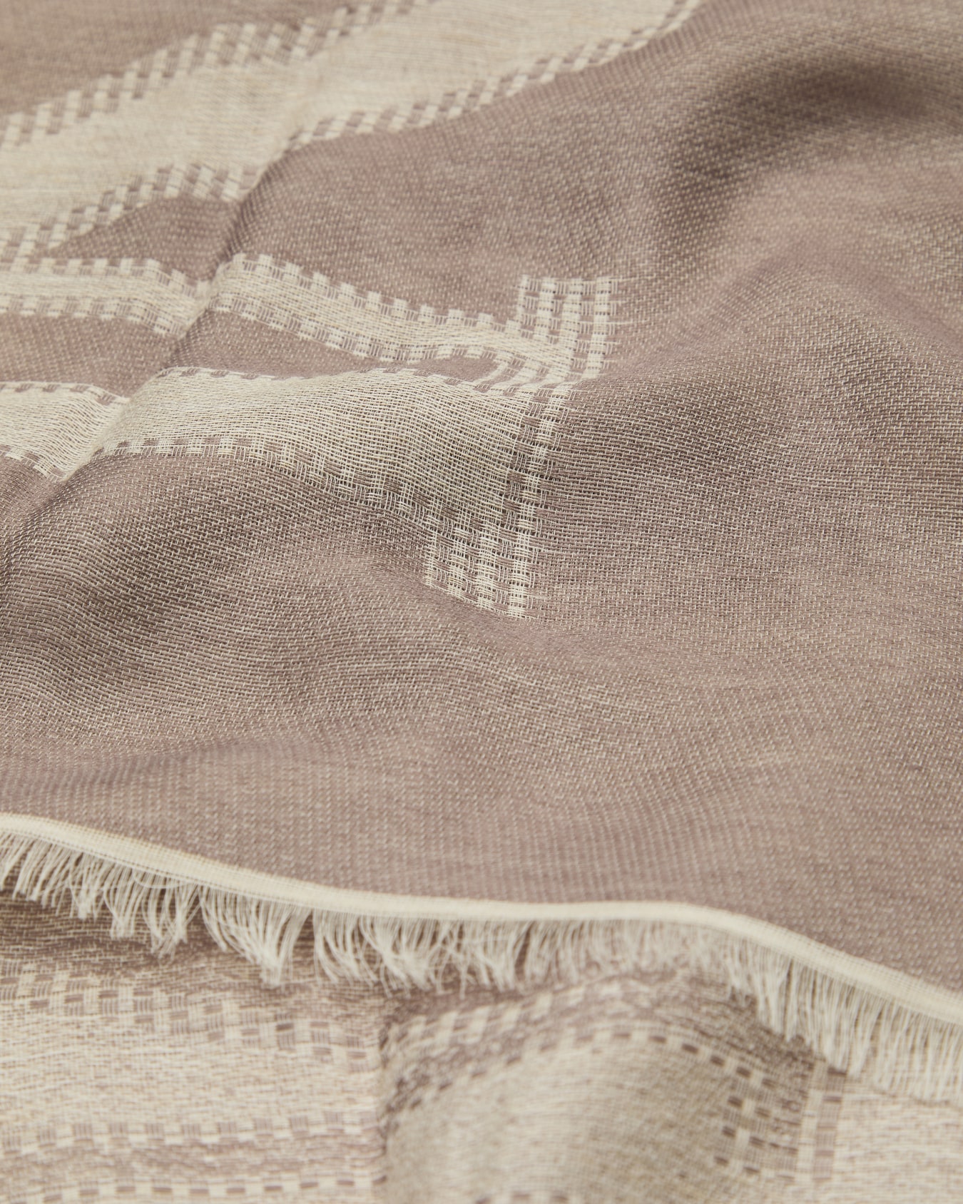 Stole in brushed fabric with oversized logo Slide 1