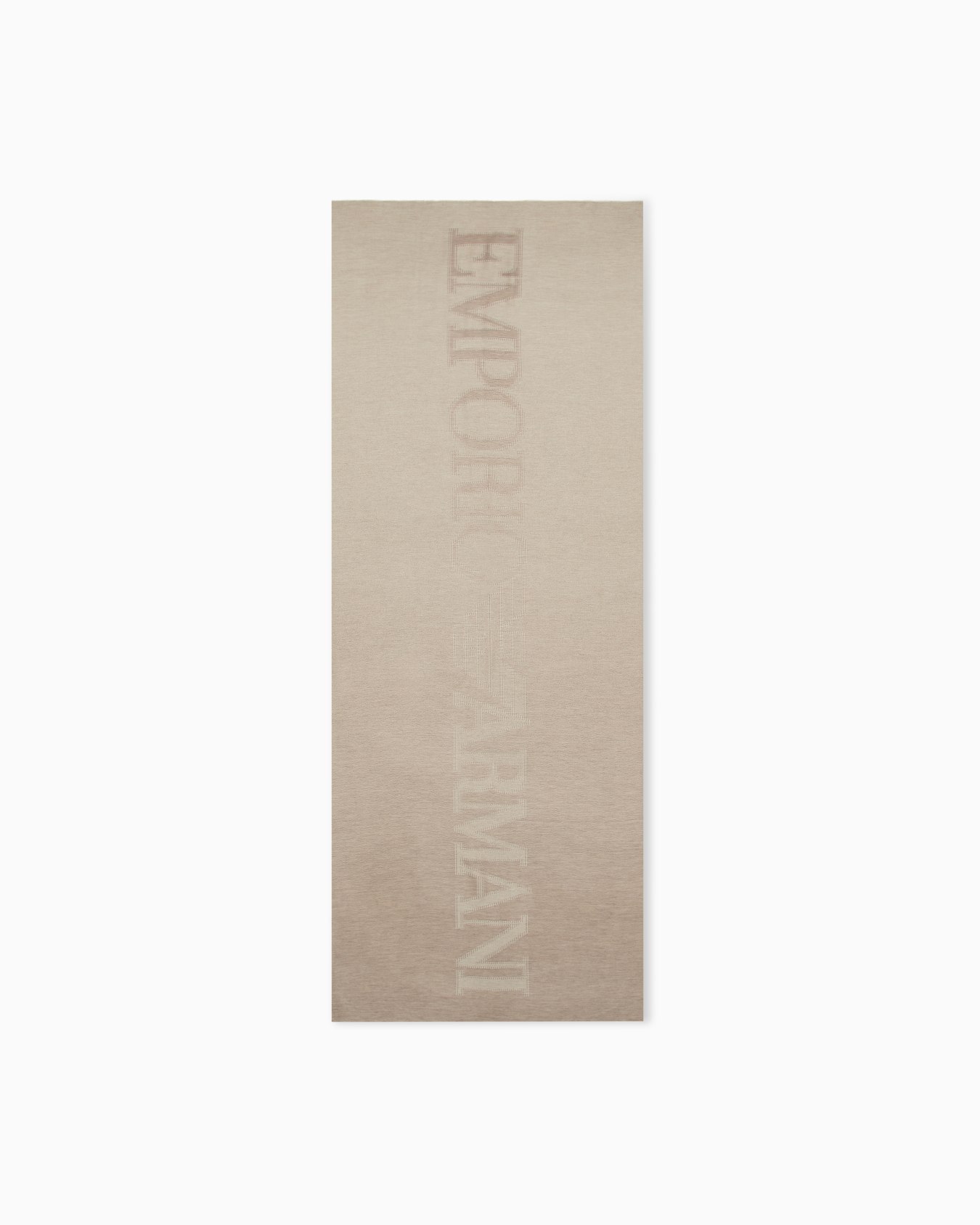 Stole in brushed fabric with oversized logo Slide 0