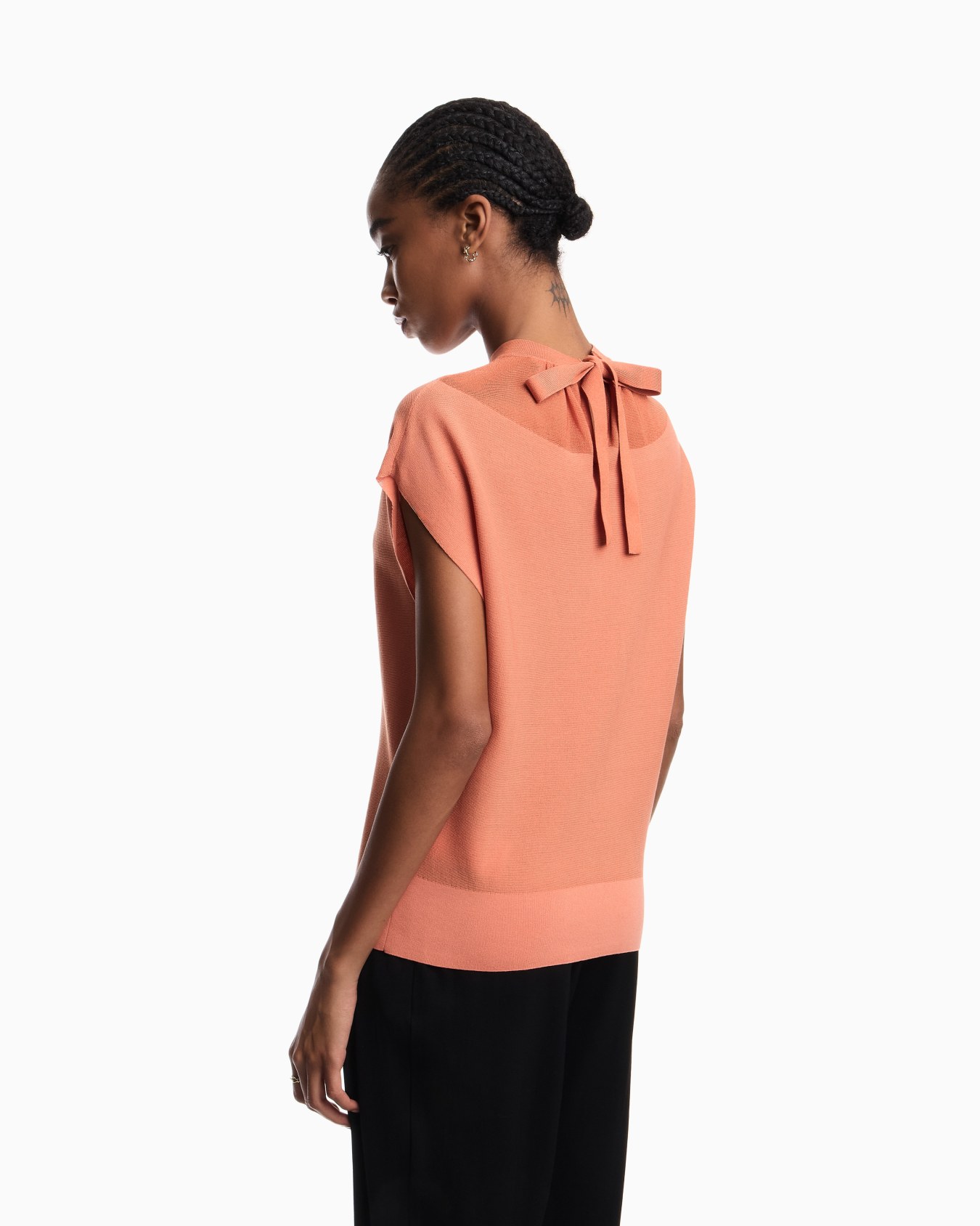 セーター リヨセル混紡リンクス ヨーク スライドする 3