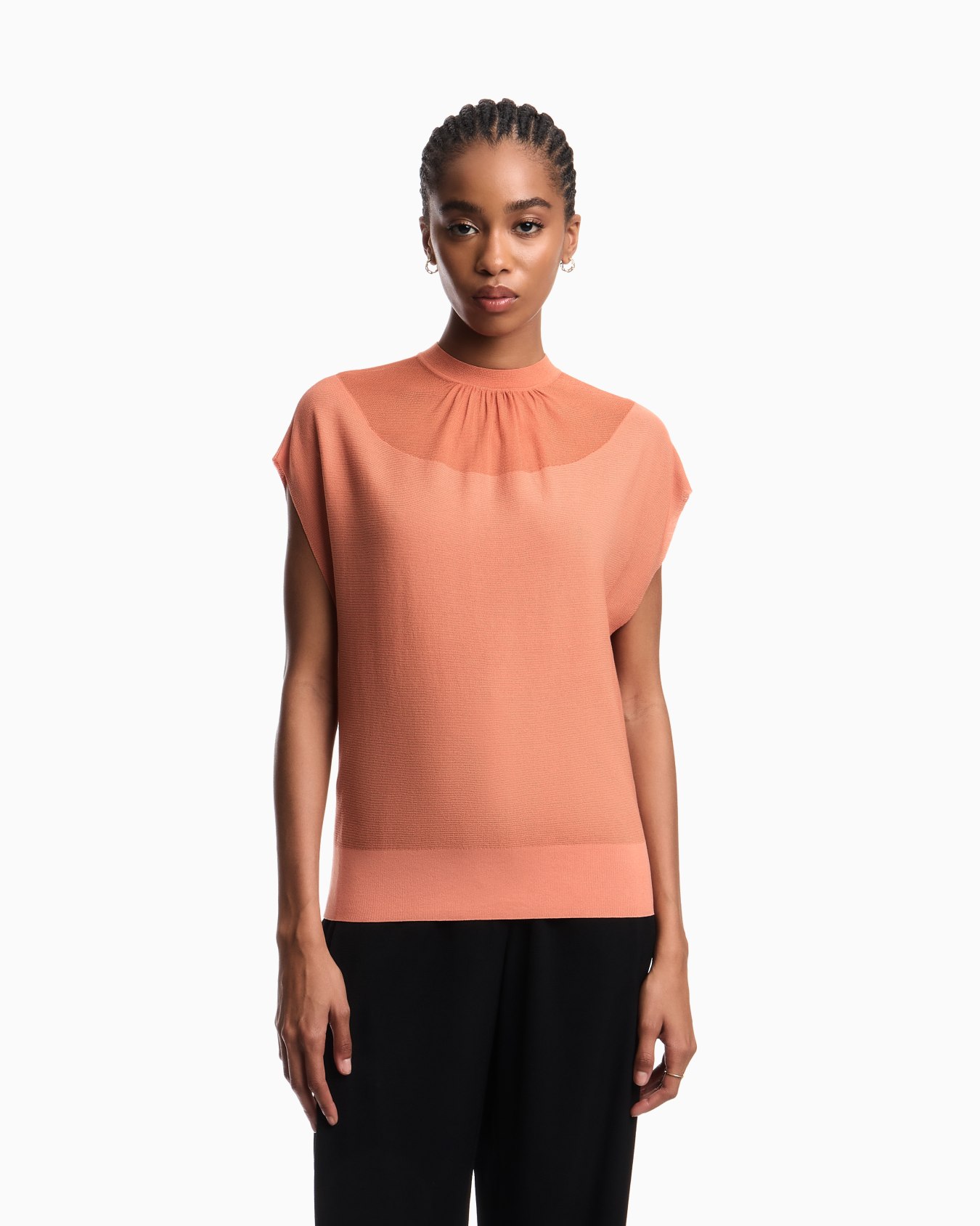 セーター リヨセル混紡リンクス ヨーク スライドする 2