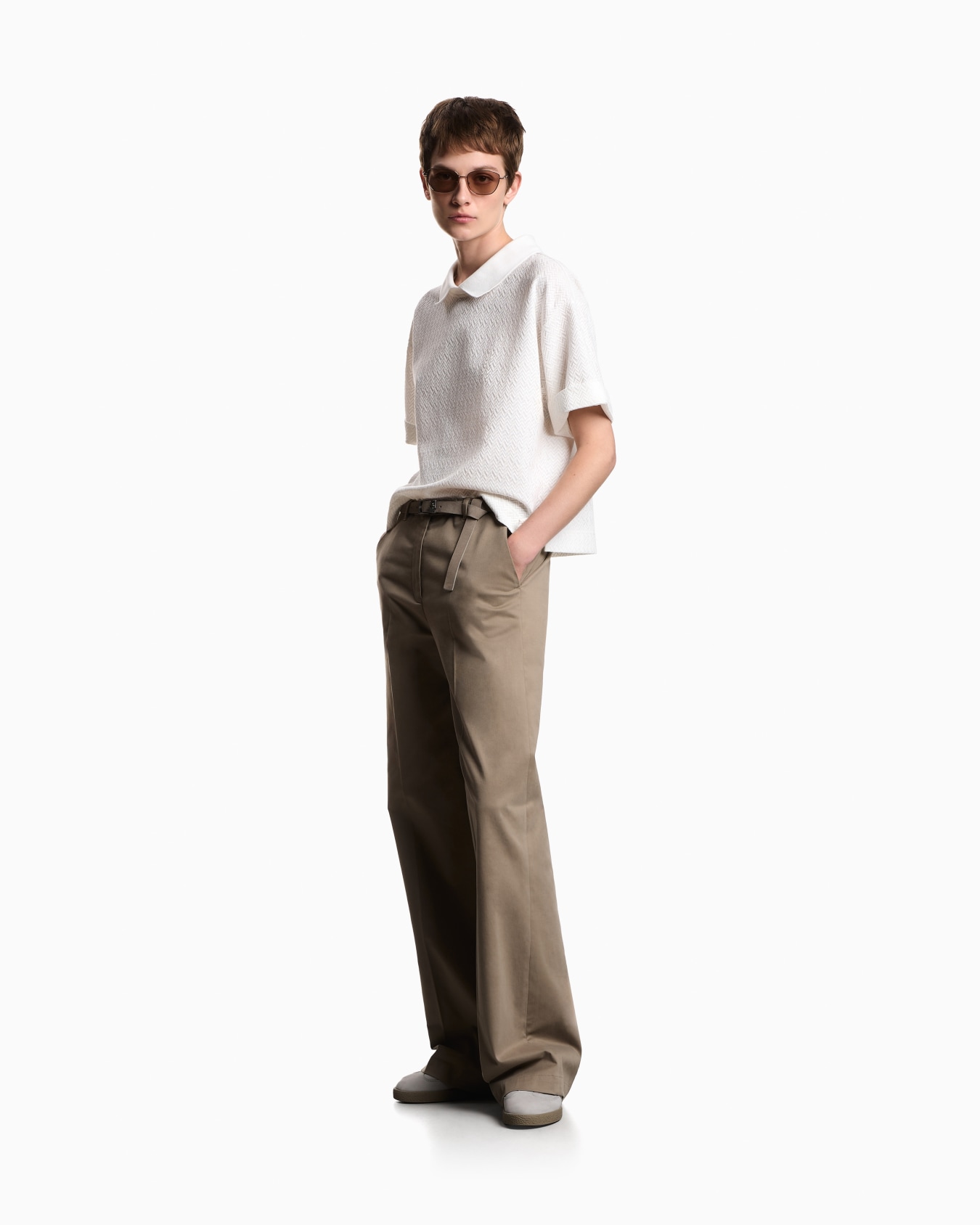 Pantaloni vestibilità regolare cotone spazzolato Slide 1