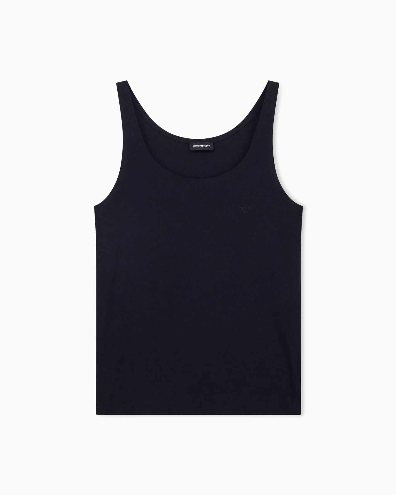 Camiseta de tirantes con escote redondo y logotipo bordado Diapositiva 0