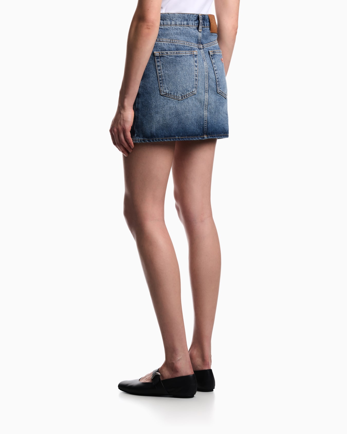 Midi skirt in fluid fabric Slide 2