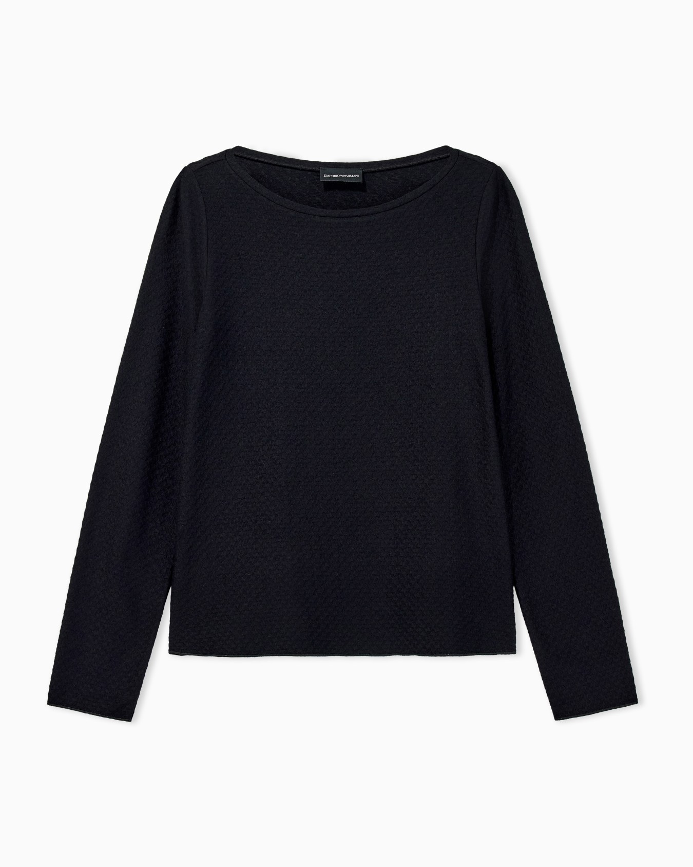 Jersey de manga larga con punto jacquard en relieve Diapositiva 0