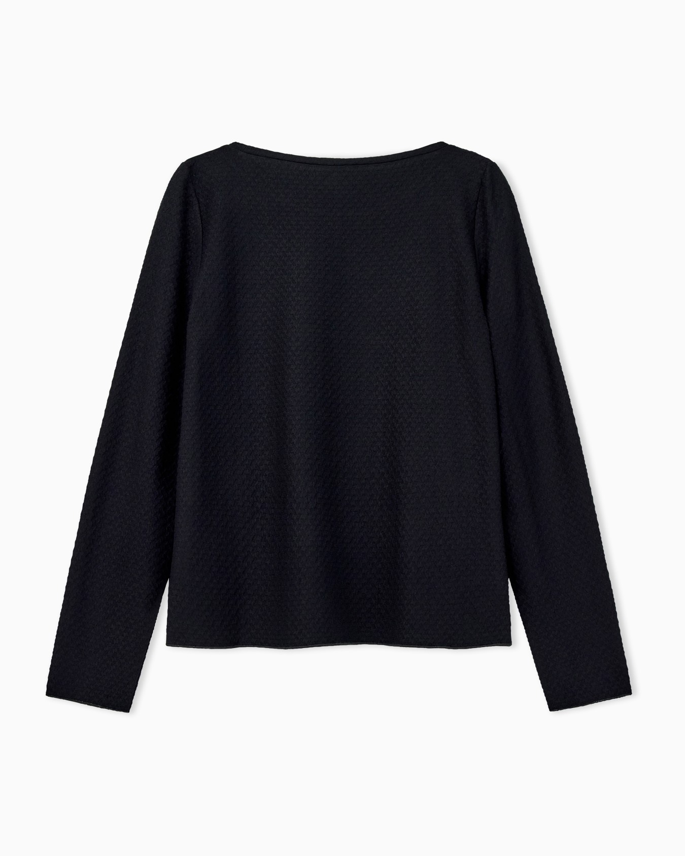 Jersey de manga larga con punto jacquard en relieve Diapositiva 2