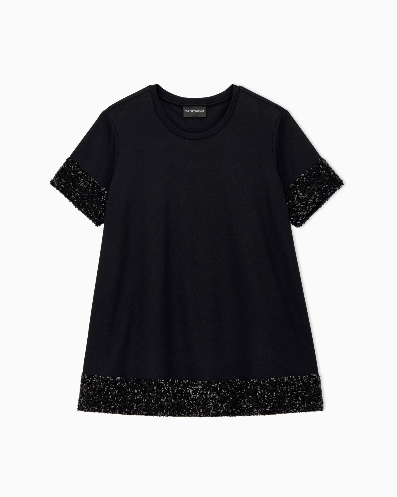 T-shirt en jersey de viscose stretch à paillettes Diapositive 0