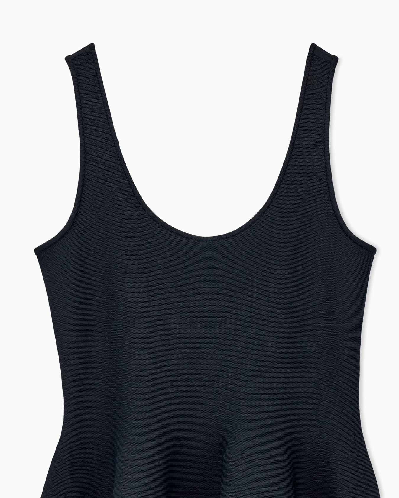 Sleeveless double knit A-line dress with a scoop neckline Slide 3