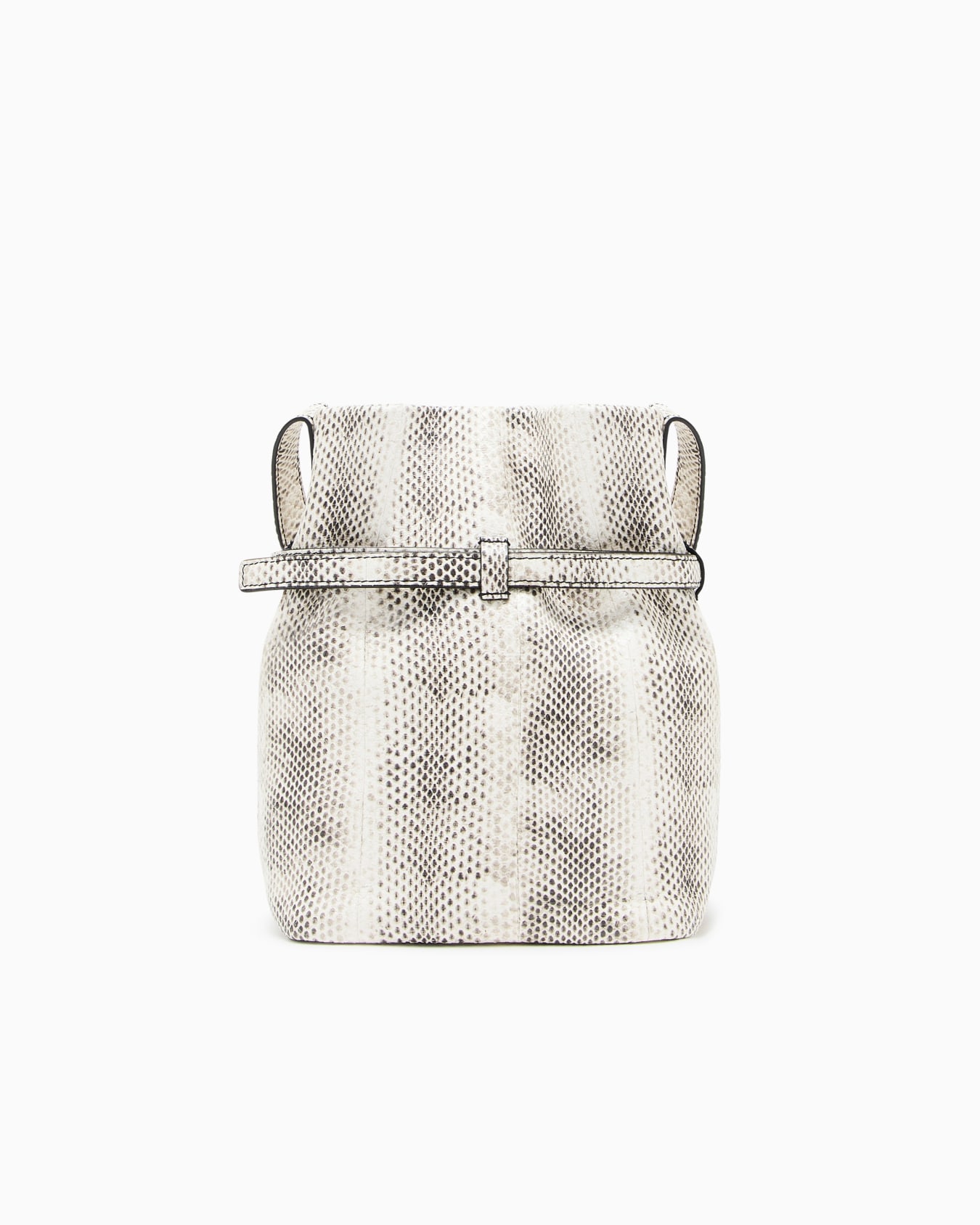 Python-print leather bucket bag Slide 2