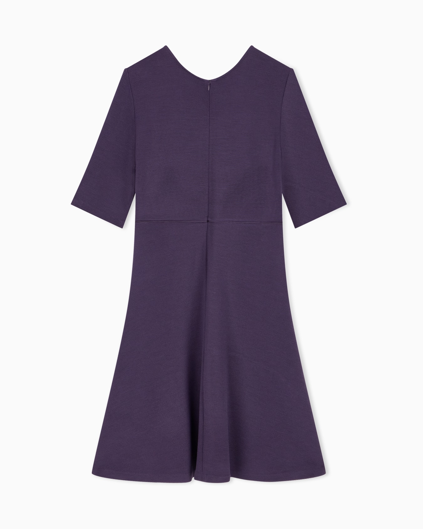 Unlined dress in ottoman jersey with matte satin piping Slide 2