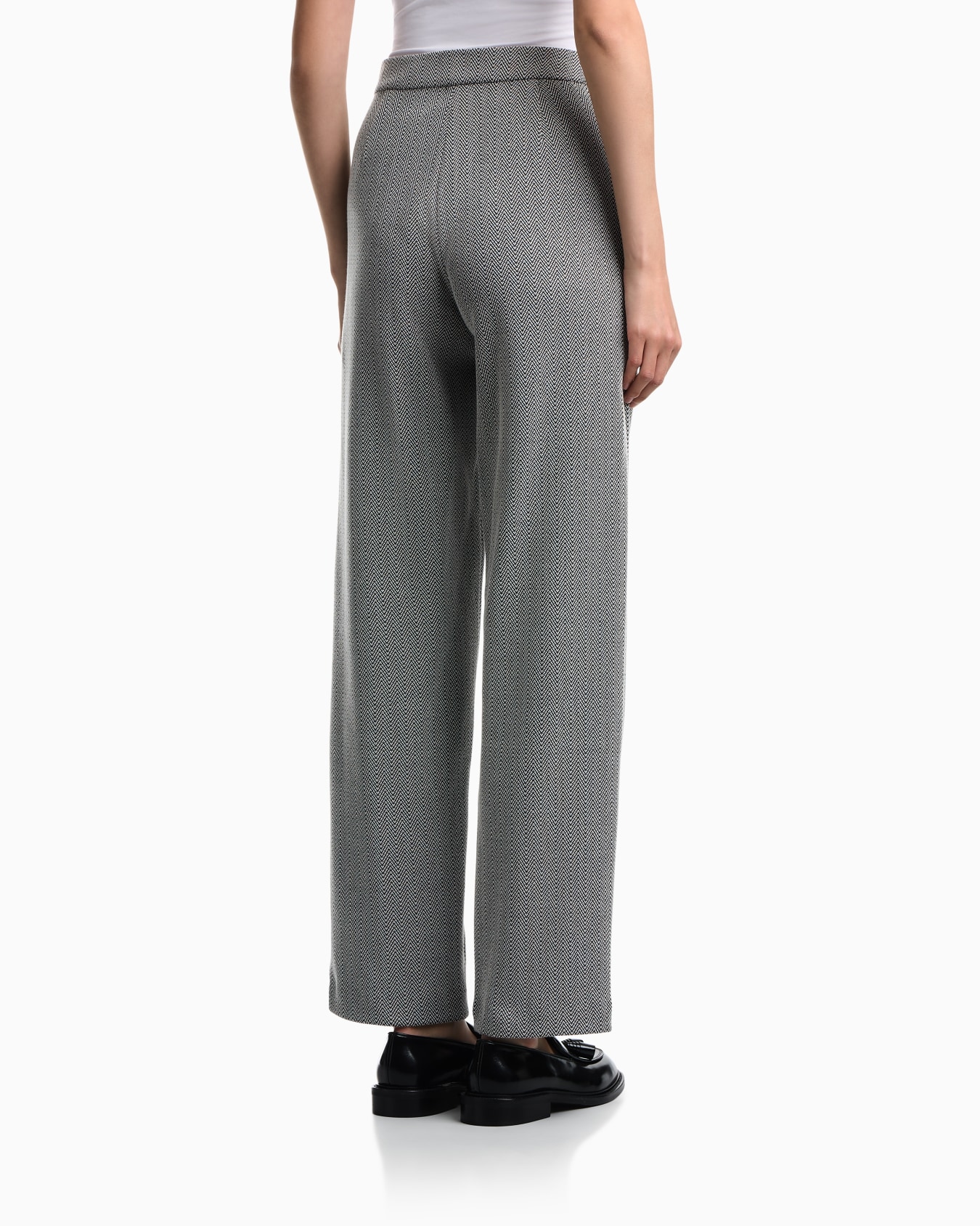 Pantaloni regular in jersey con motivo chevron Slide 5