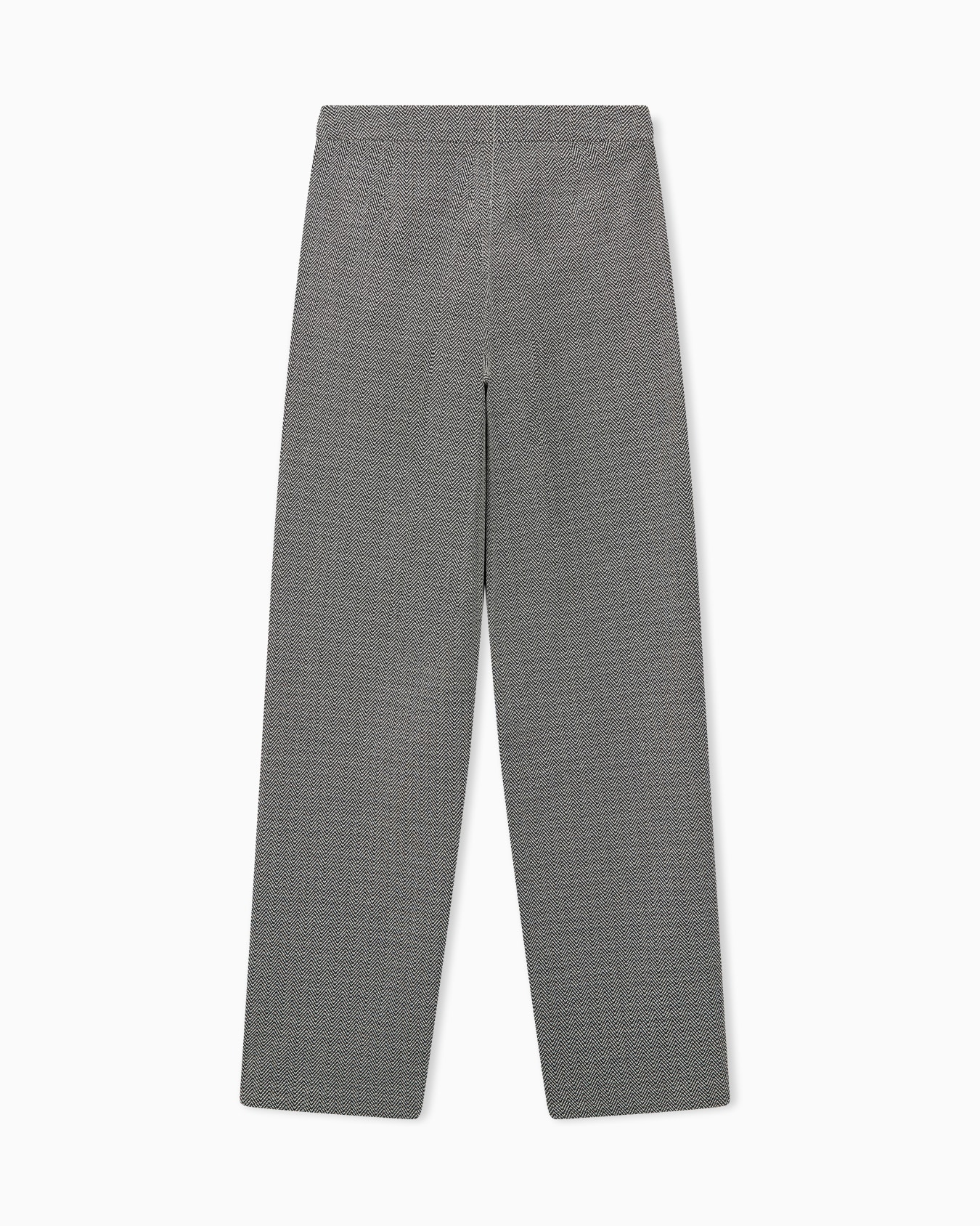 Pantaloni regular in jersey con motivo chevron Slide 2