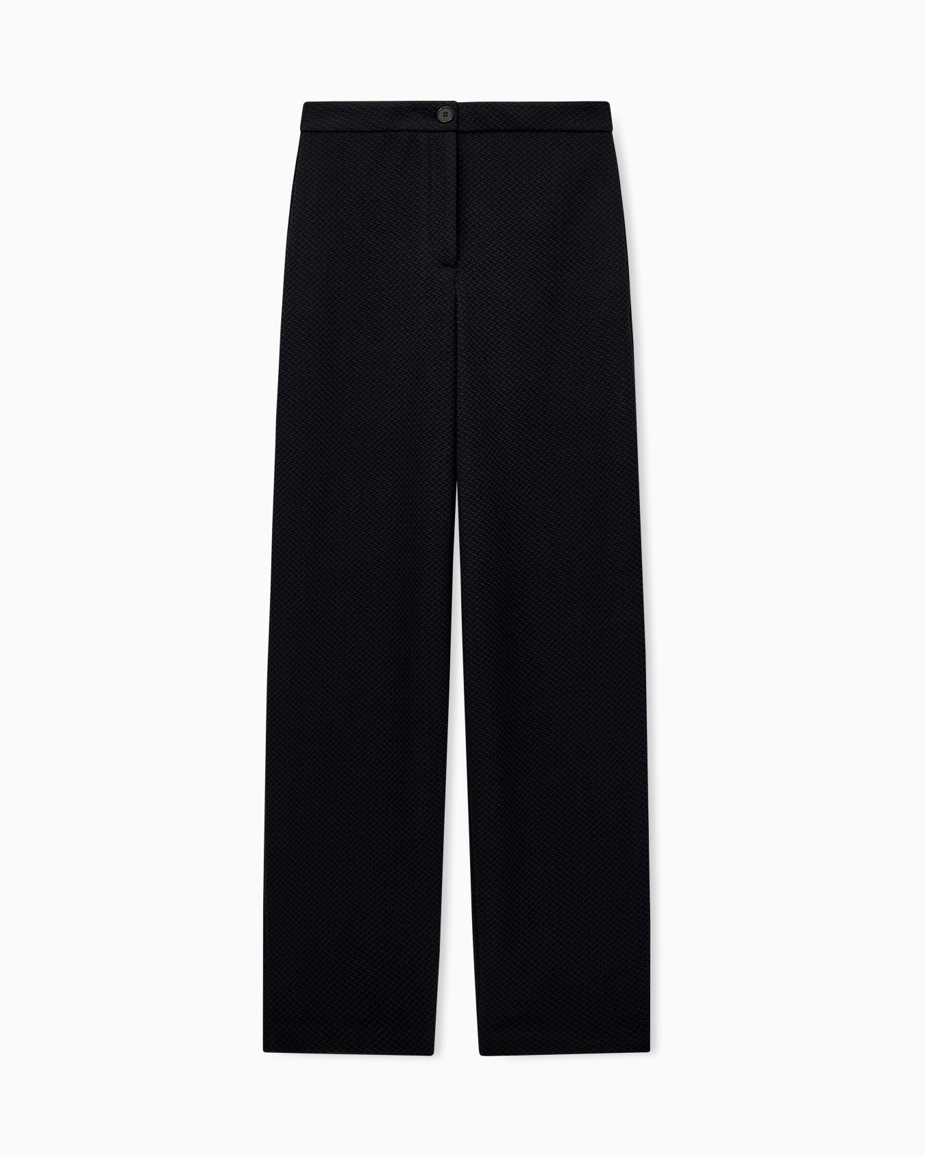 Jacquard jersey trousers with a textured relief pattern Slide 0