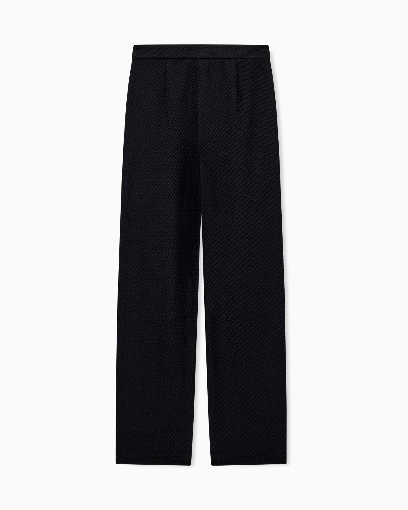 Jacquard jersey trousers with a textured relief pattern Slide 1