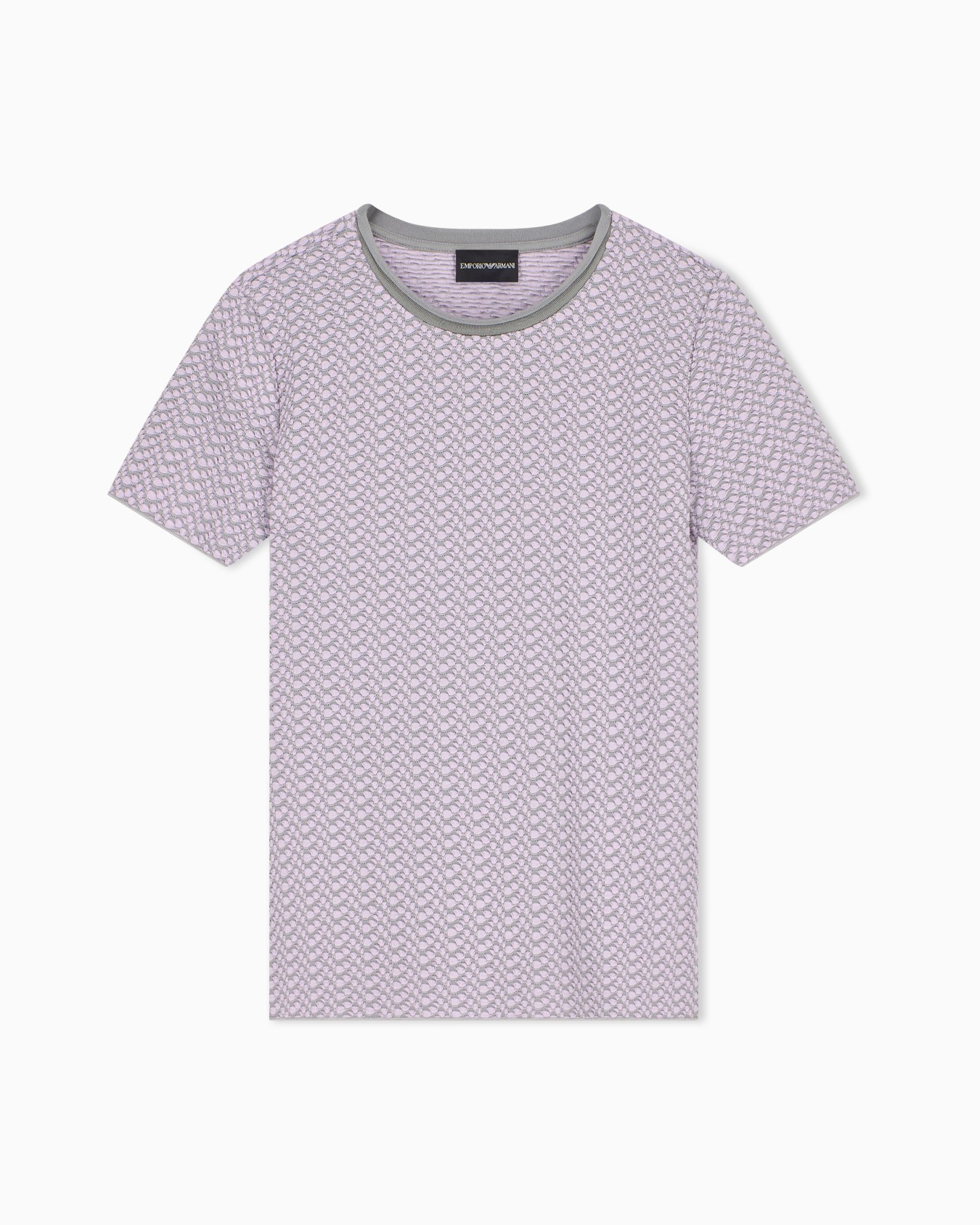 Camiseta de punto jacquard con motivo geométrico Diapositiva 0