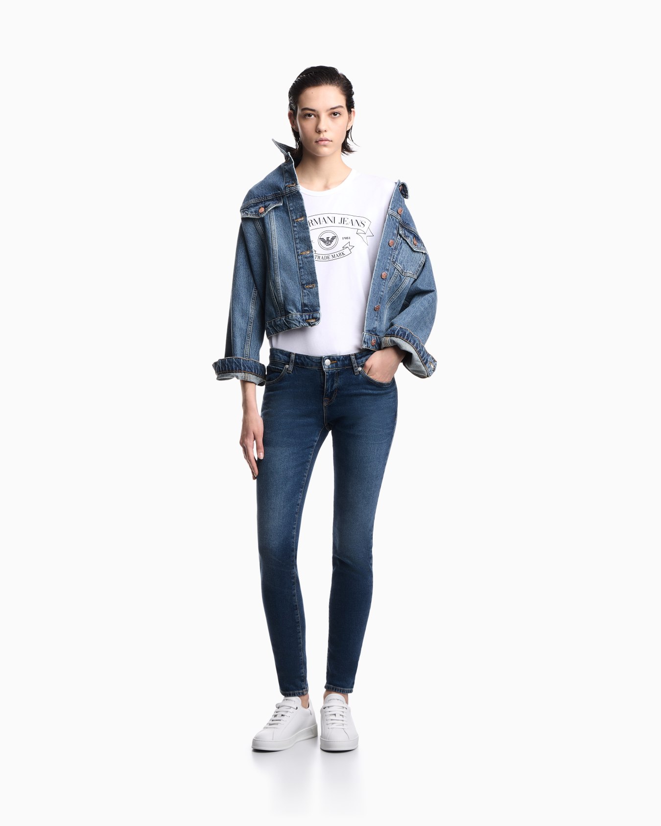 Five-pocket denim trousers Slide 1