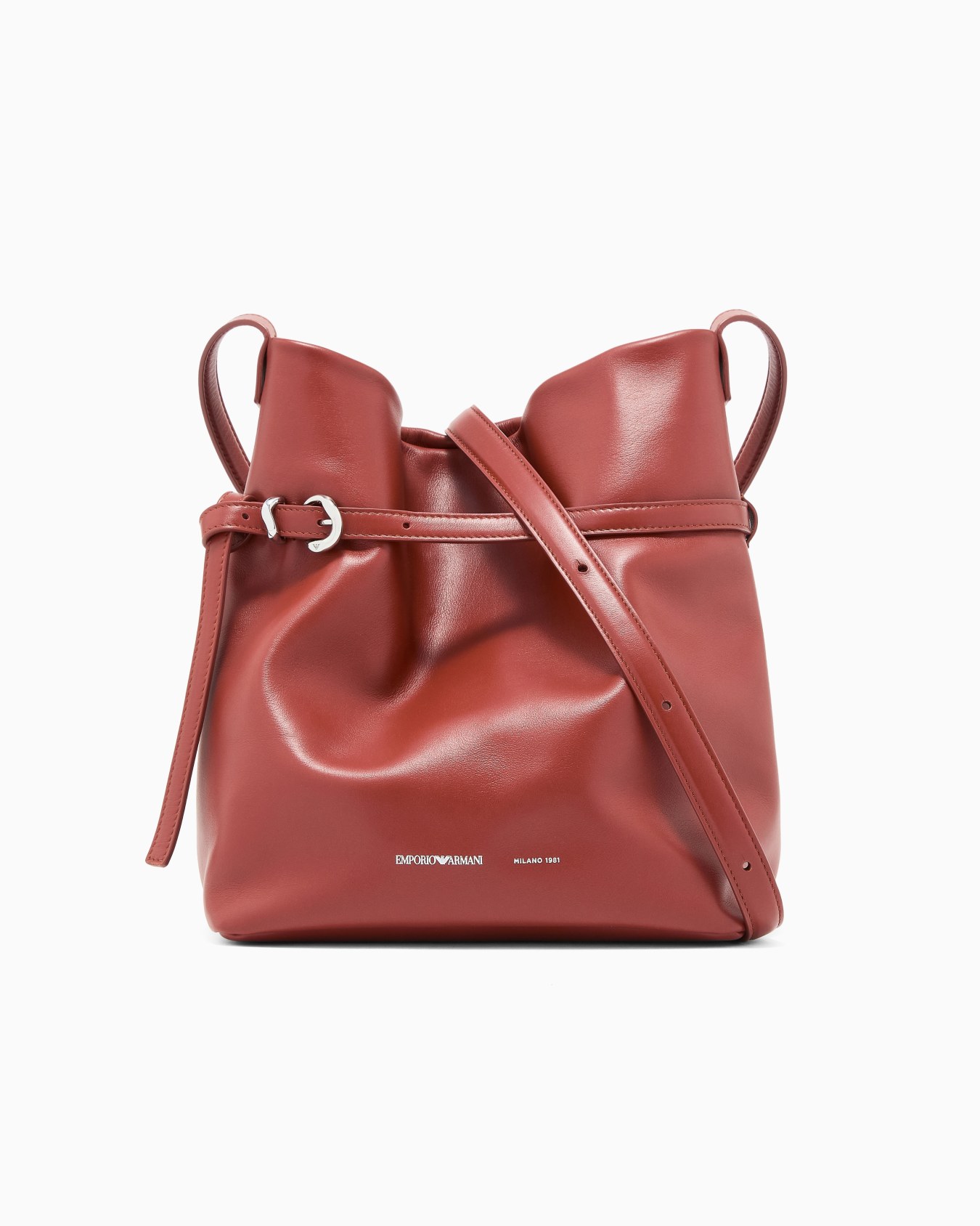 Smooth leather bucket bag Slide 0