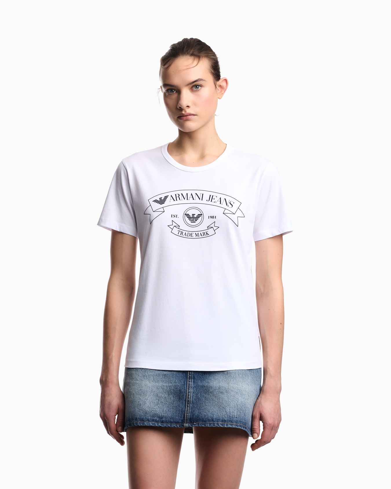 Cotton jersey crewneck T-shirt Diapositiva 3