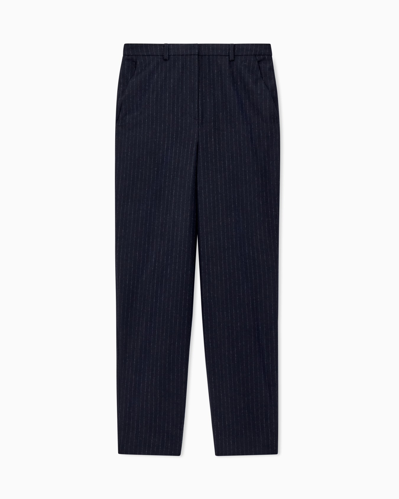 Pinstripe wool blend pants Signature Capsule Slide 0