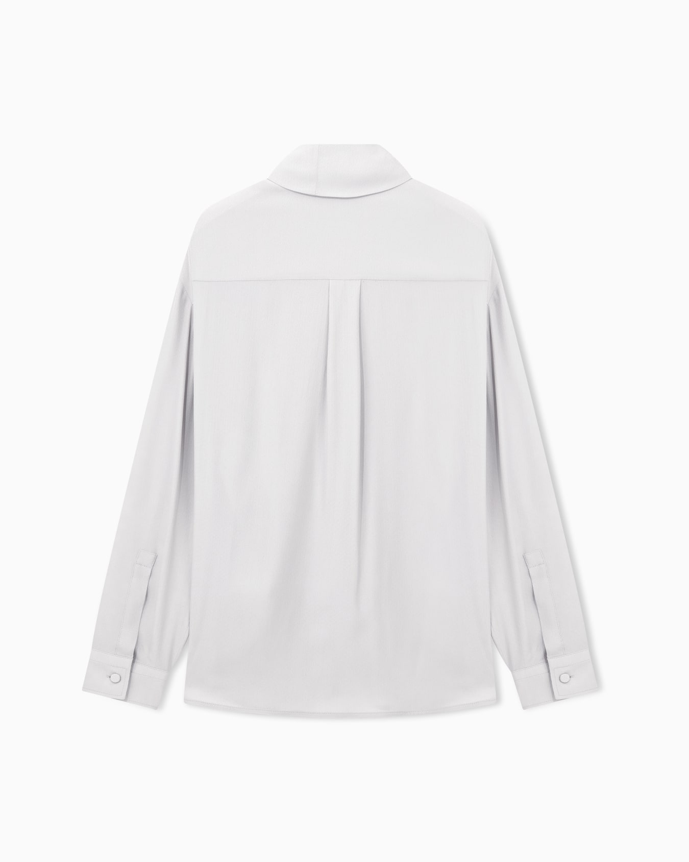 Scarf collar shirt in textured silk blend Signature Capsule Slide 2