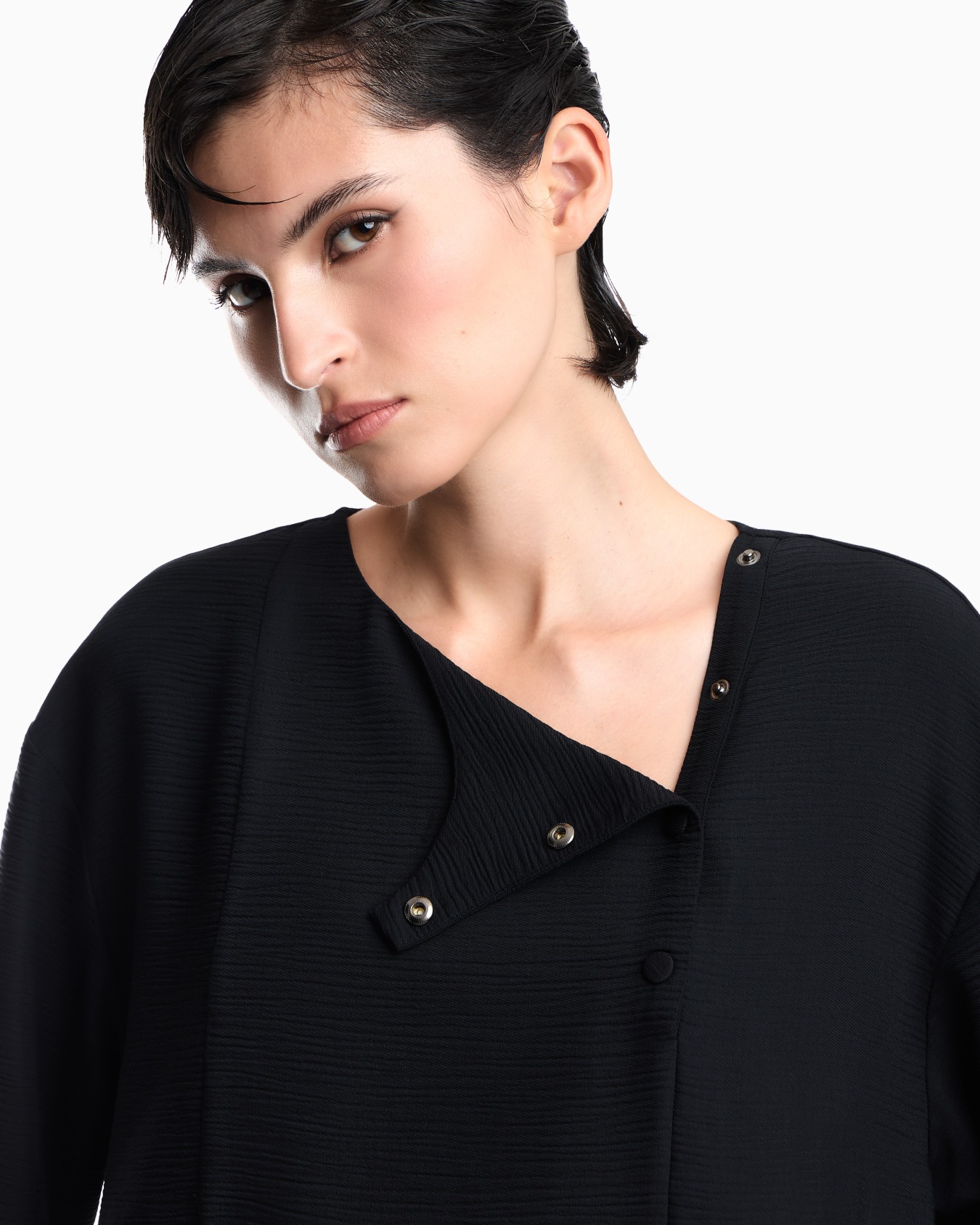 Textured fabric blouse with bark effect Signature Capsule Slide 6