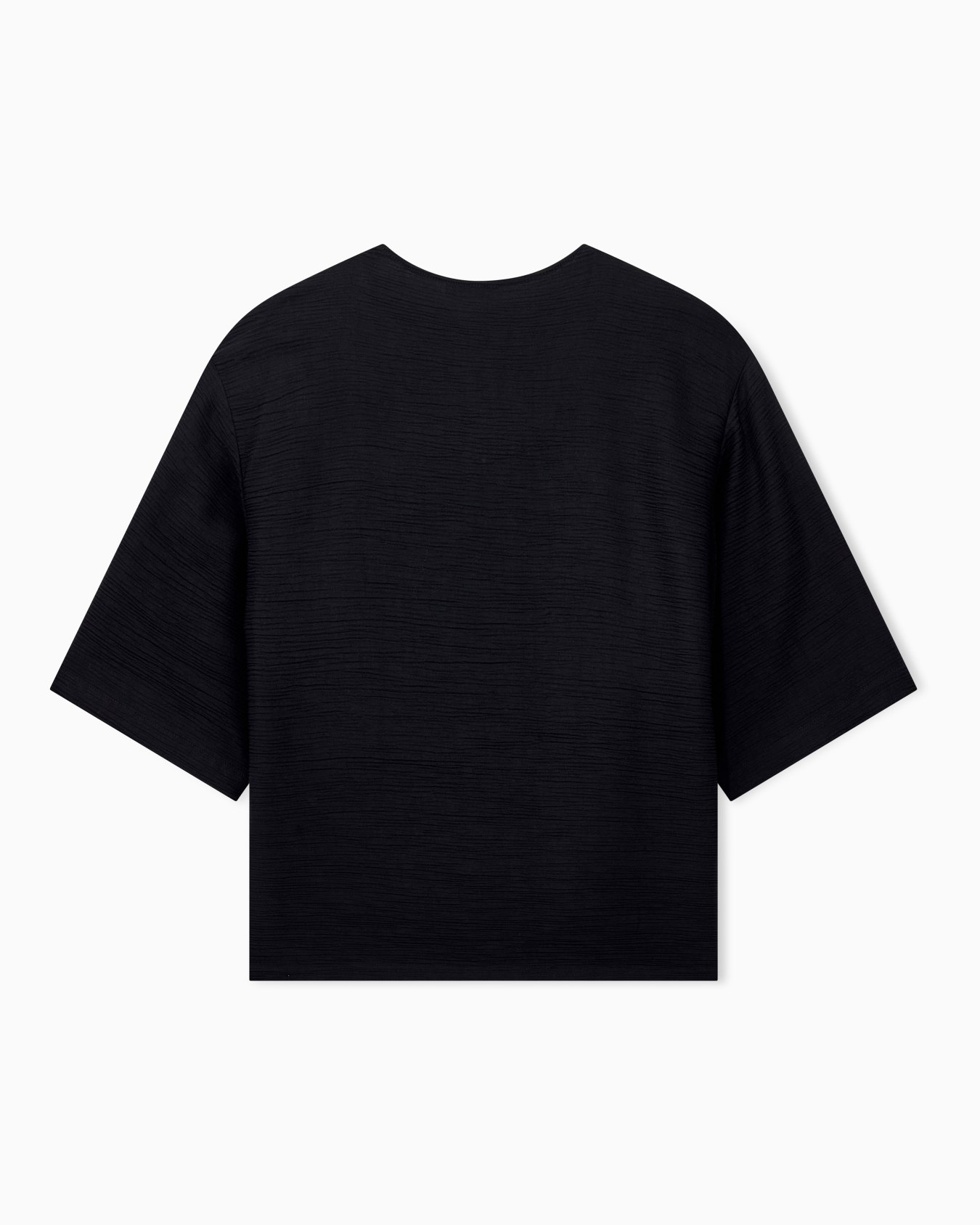 Shirt in textured viscose and wool with covered buttons Slide 1