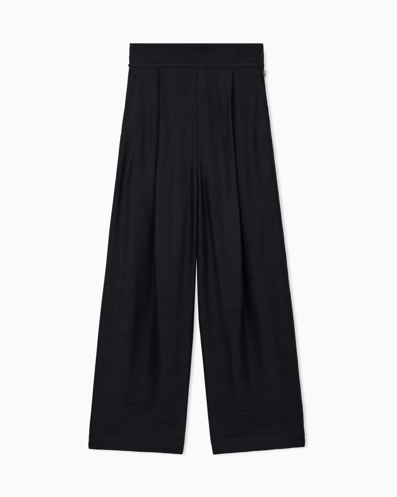 High waist trousers in textured viscose wool Slide 0