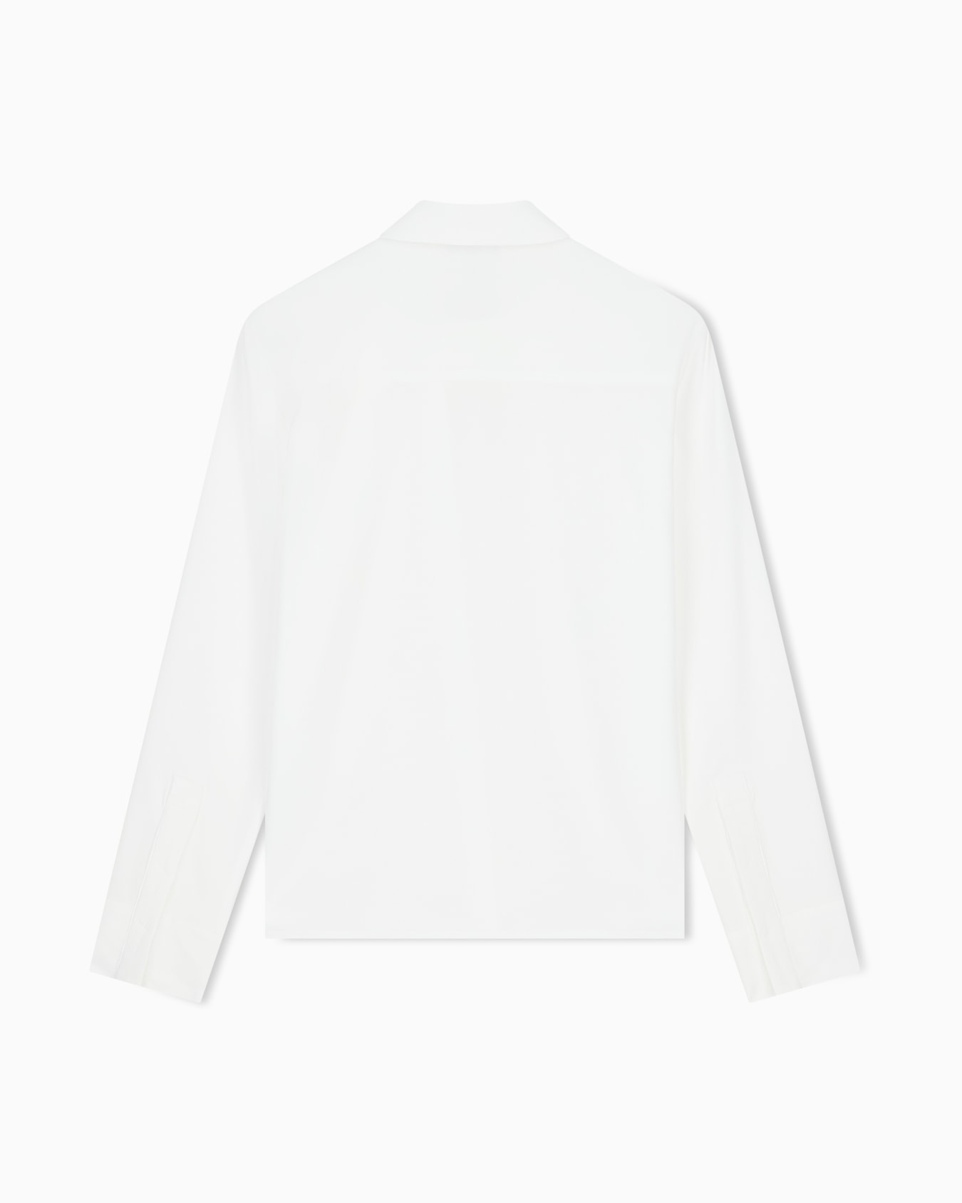 Long-sleeve crepe satin shirt with a hidden button placket Slide 2