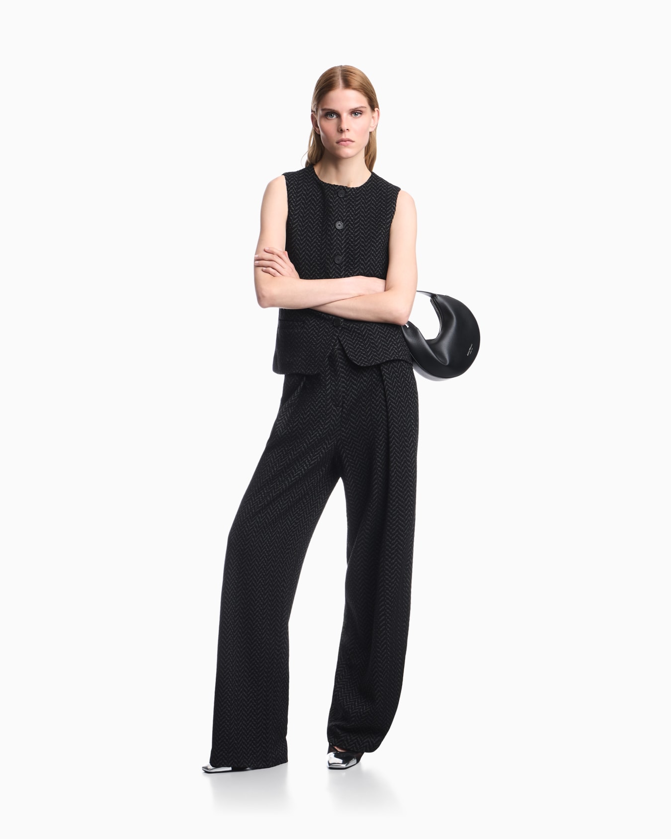 Chevron jacquard jersey vest Signature Capsule Slide 1