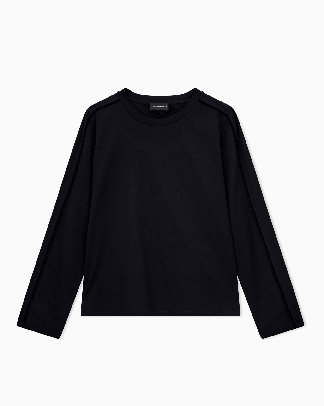 Mercerized jersey shirt with chenille tape Travel Essential Slide 0