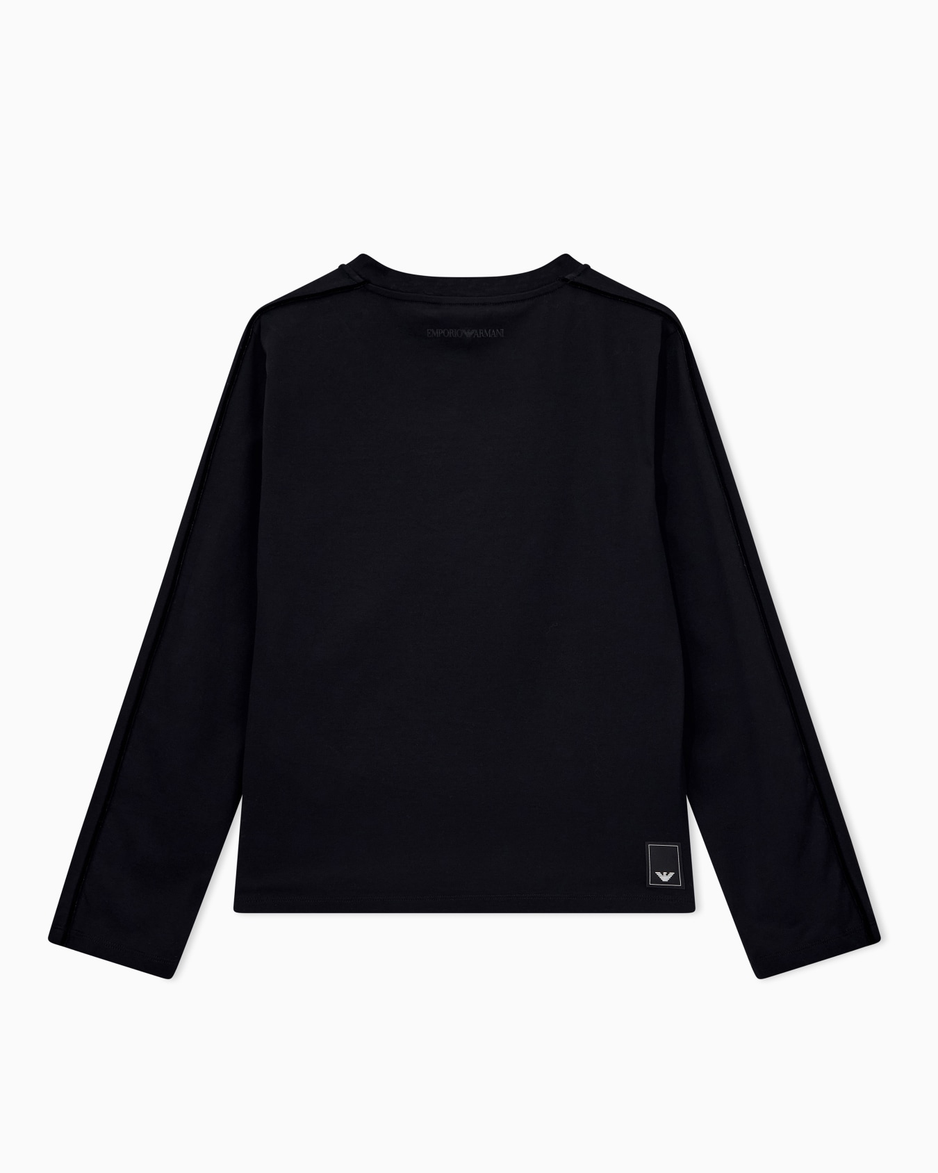 Mercerized jersey shirt with chenille tape Travel Essential Slide 1