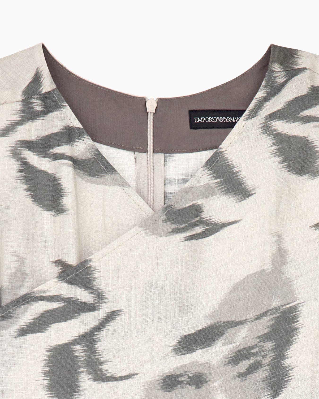 Top de lino sin mangas con estampado floral Diapositiva 3