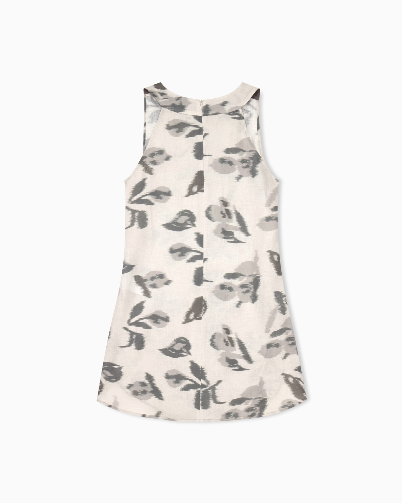 Top de lino sin mangas con estampado floral Diapositiva 1