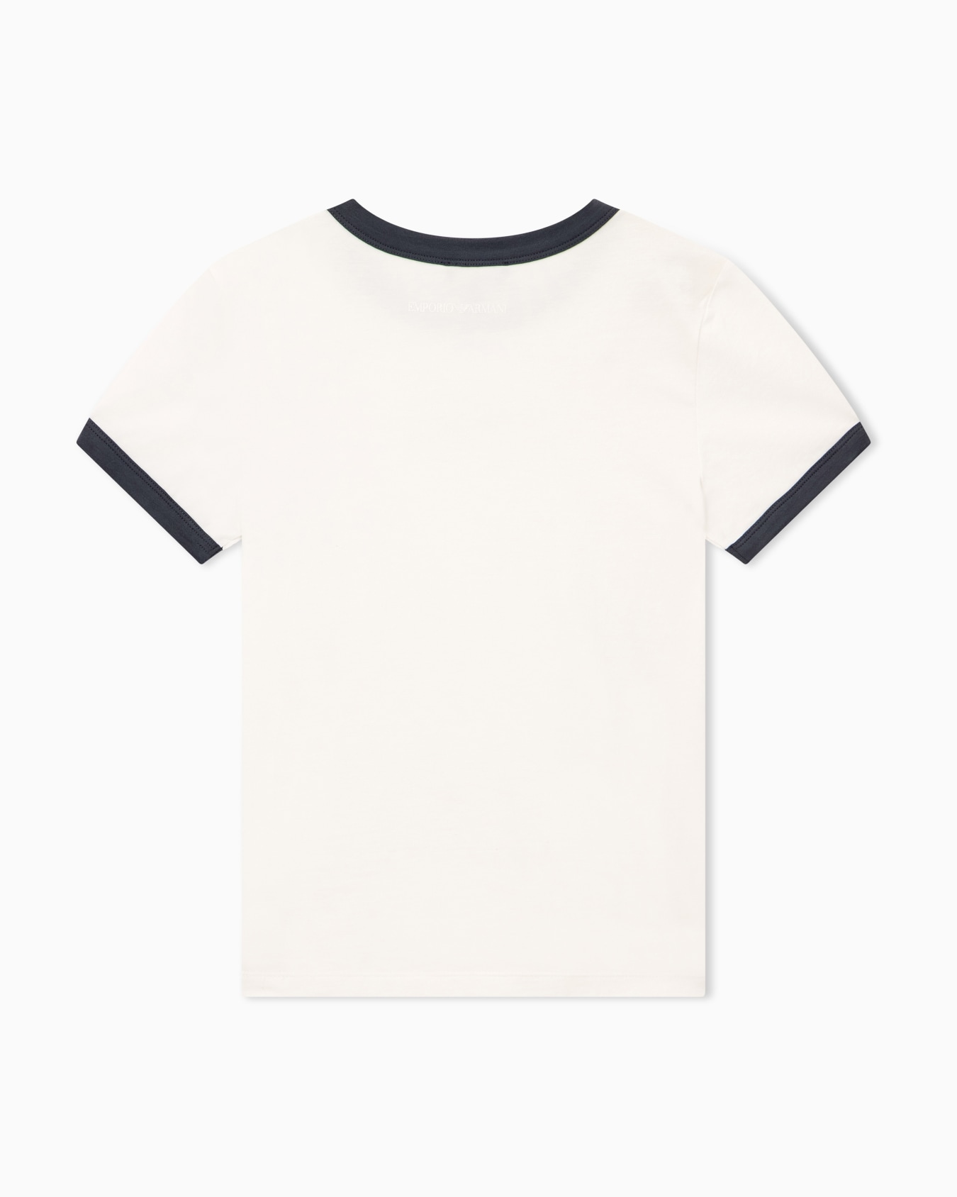 Cotton jersey T-shirt with front logo and contrasting trim Slide 1