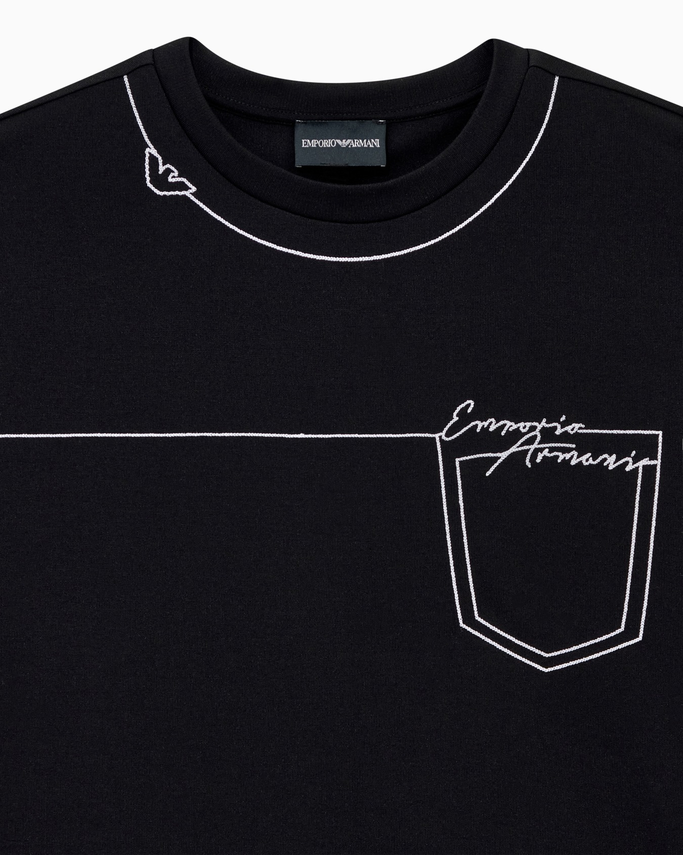 T-shirt in regular fit stretch viscose interlock jersey Slide 2