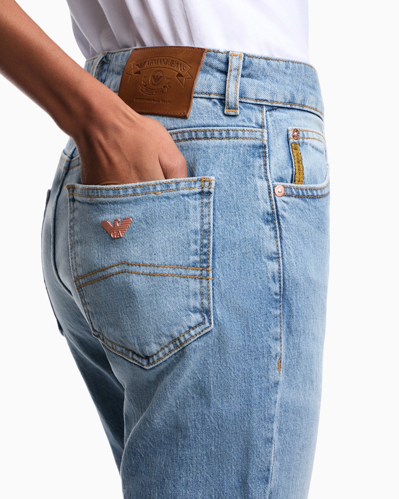 Jeans J7J bootcut fit in denim stretch Armani Jeans Slide 4