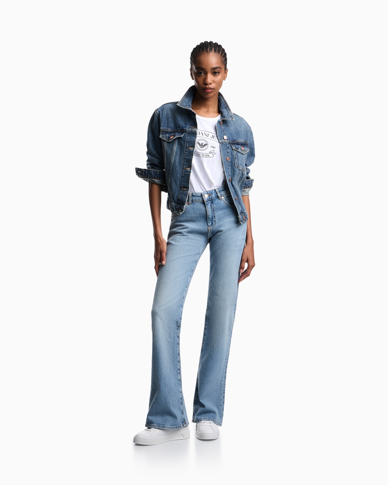 Jeans J7J bootcut fit in denim stretch Armani Jeans Slide 1