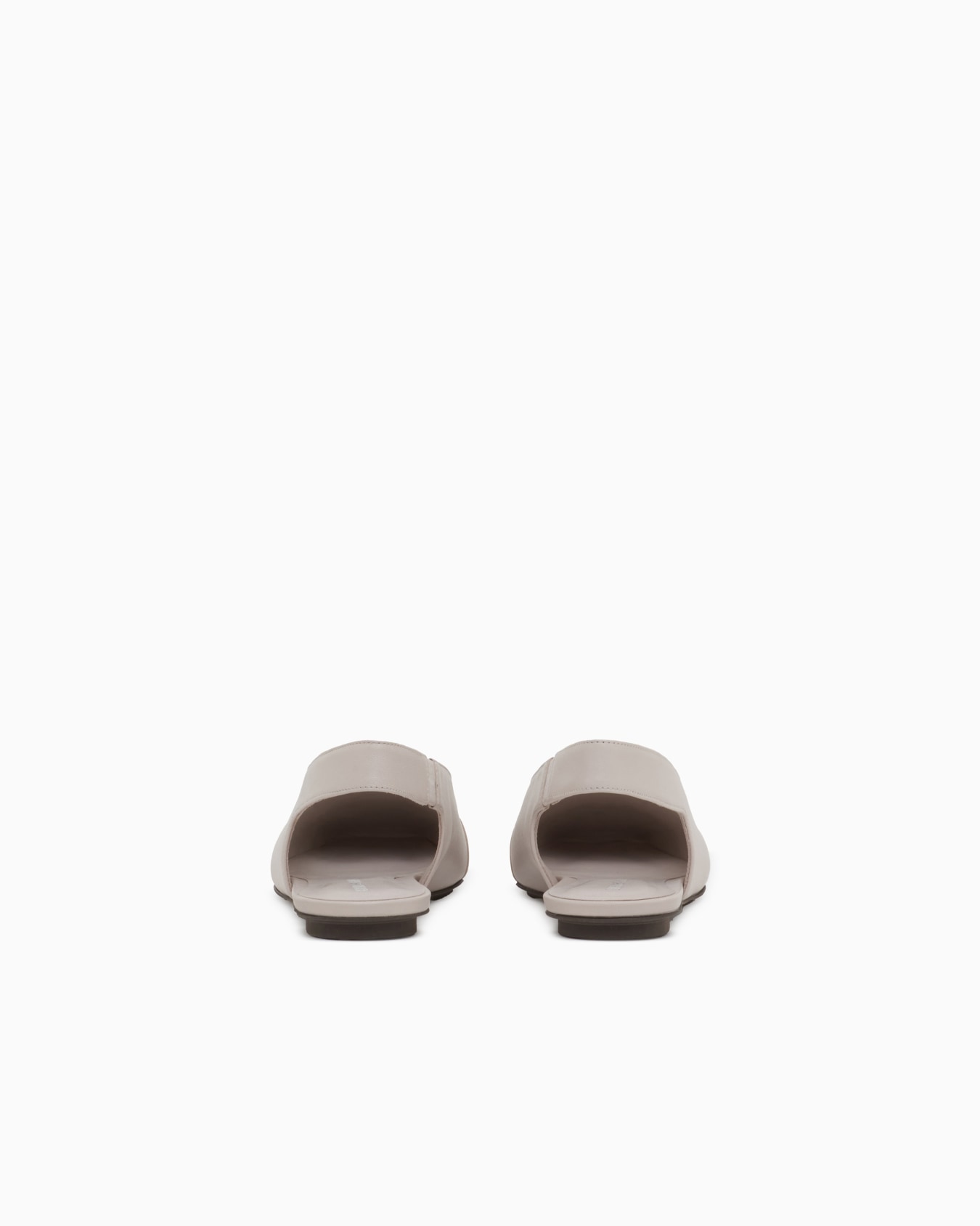 Slingback ballet flats in leather with woven detail Slide 3