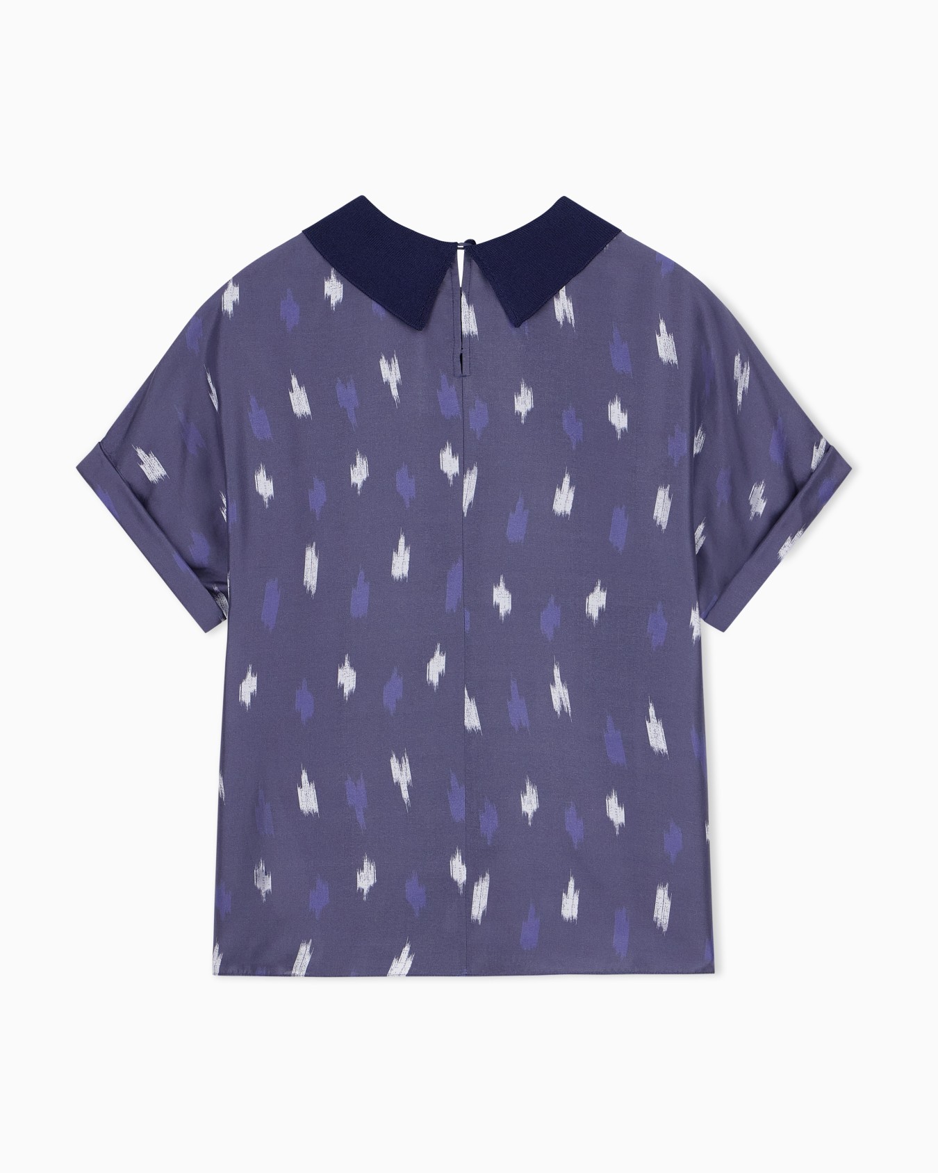 Silk shantung top with carpet print Slide 2