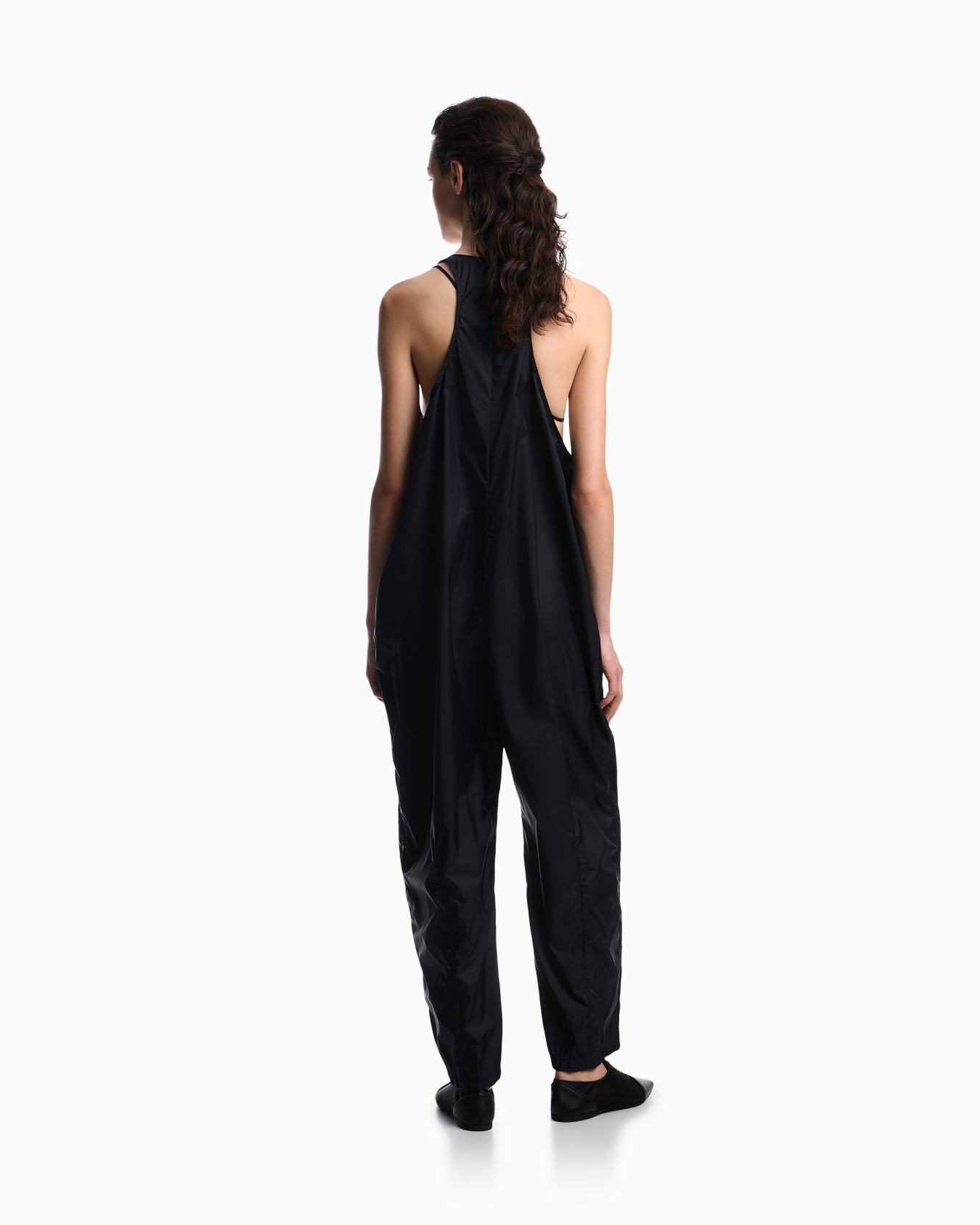 Nylon V-neck jumpsuit Slide 5